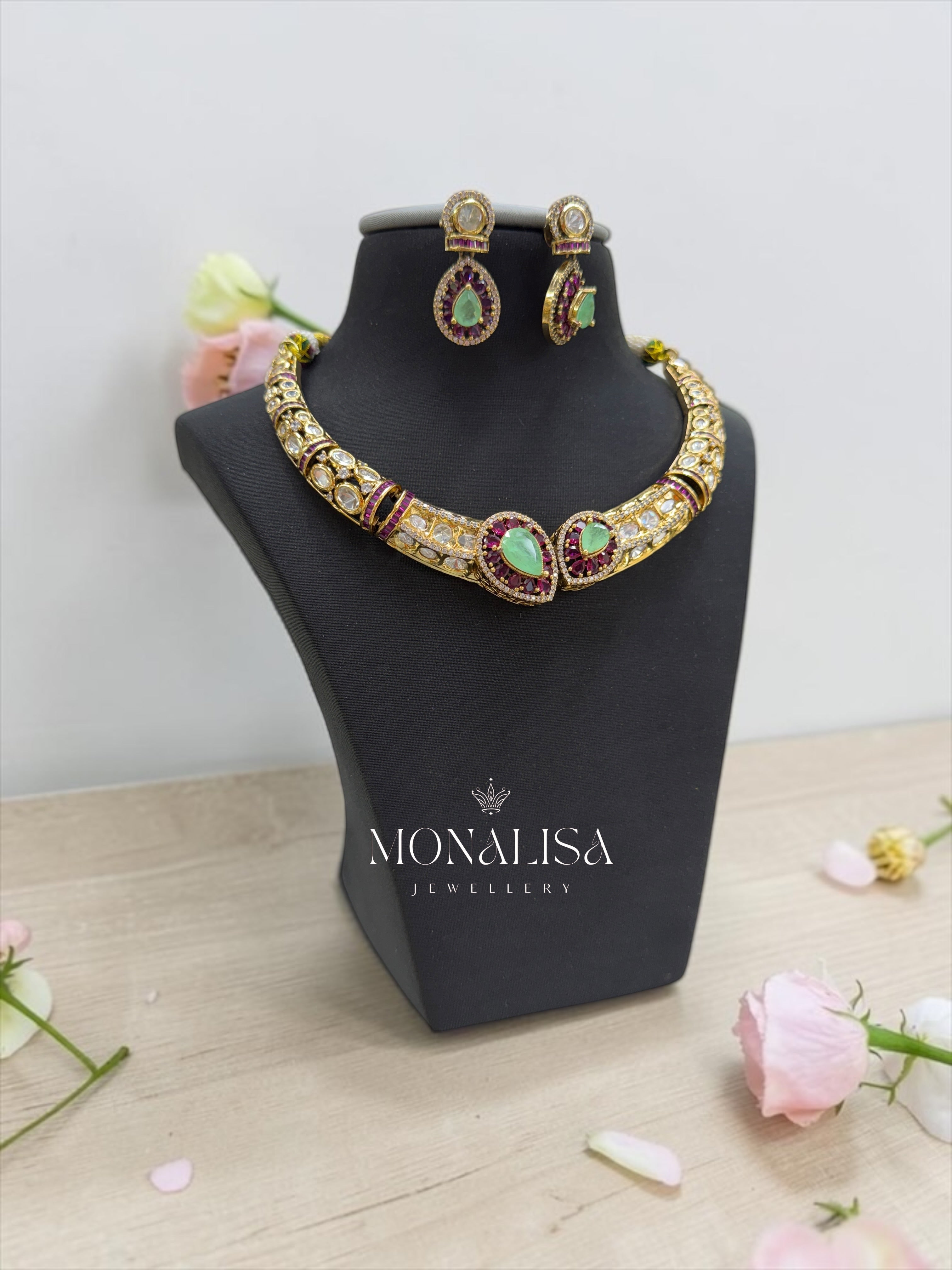 Eesha Polki Hasli Designer Necklace Set