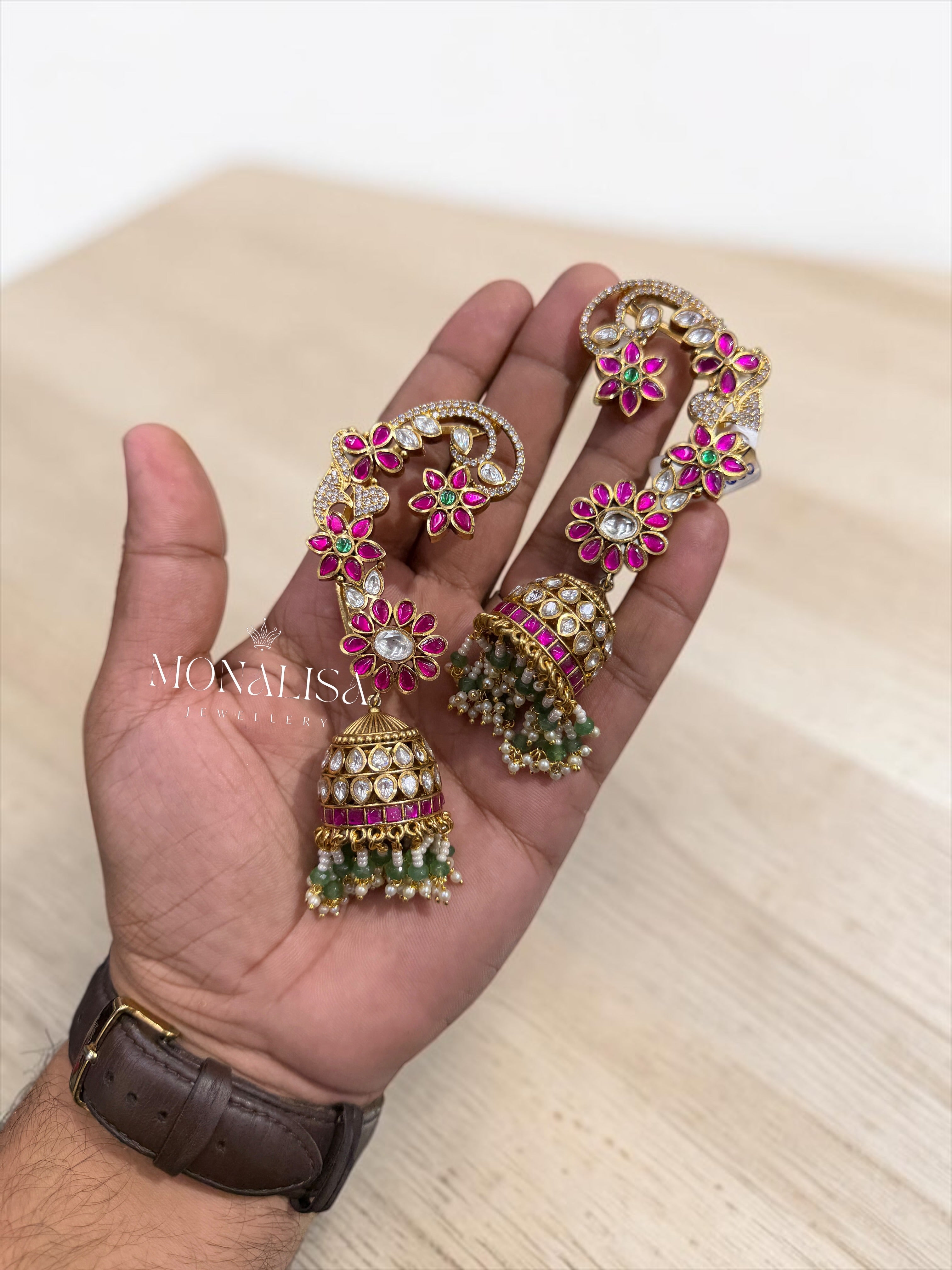 Ridhika kundan Desinger Kaan Earing