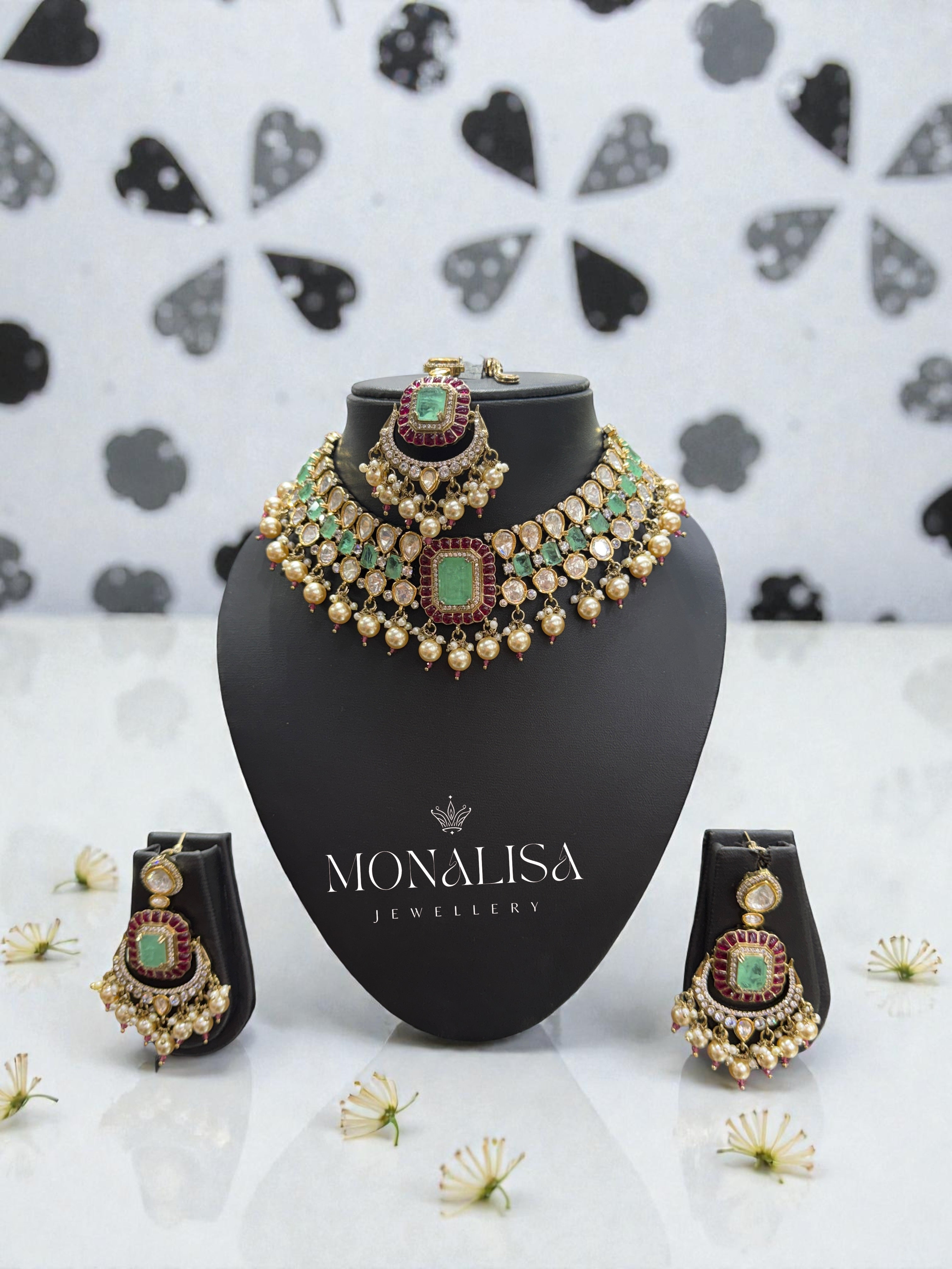 Malaya Polki Designer Necklace Set
