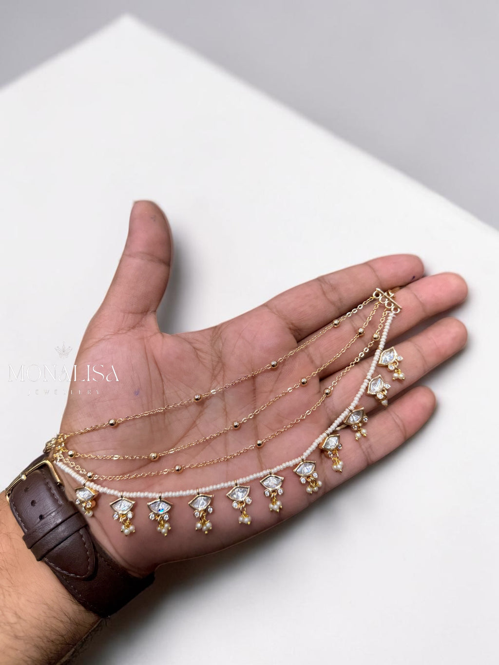 Ojasvi Polki Designer Ear chain