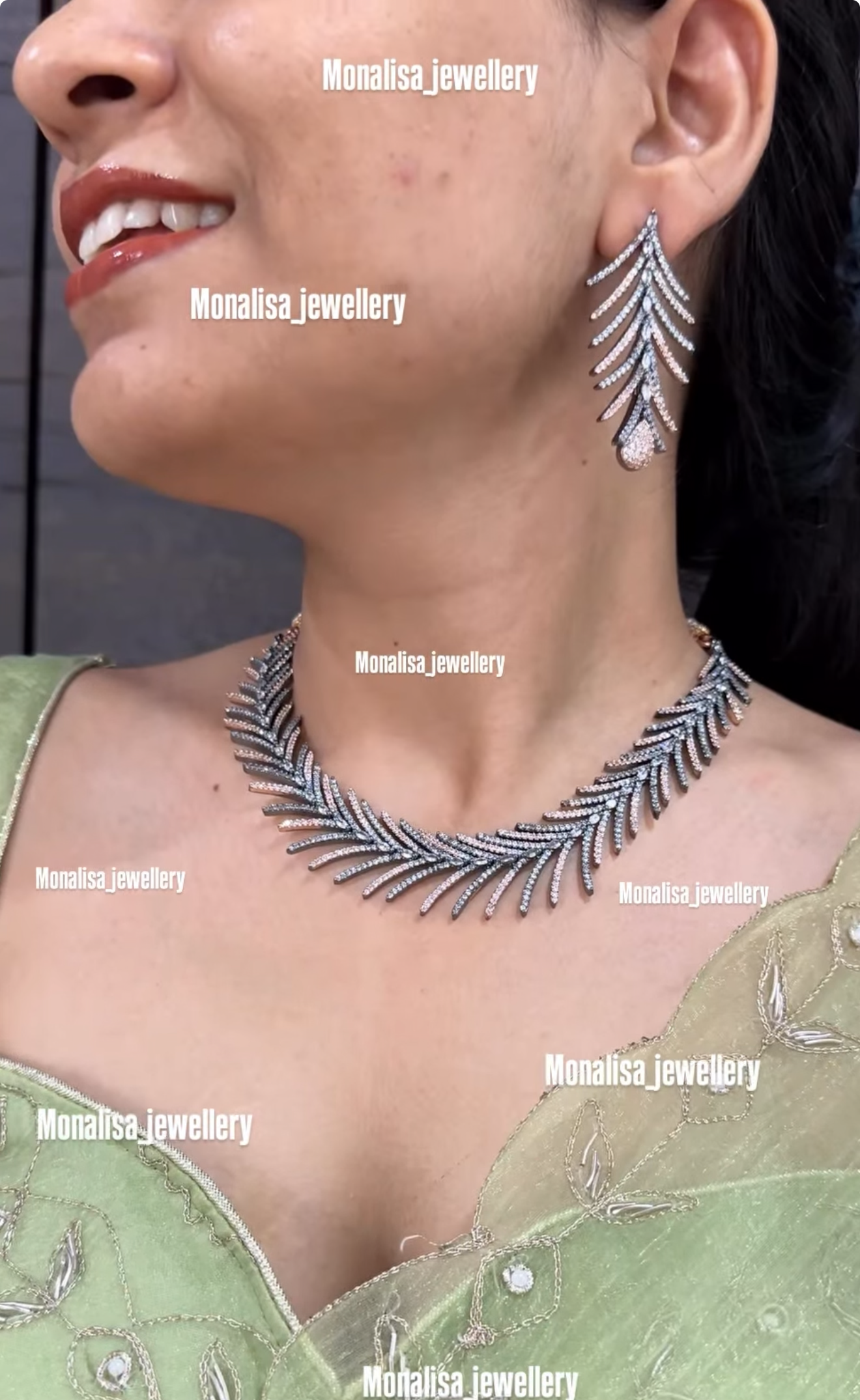 Atrangi Diamond Designer Necklace Set