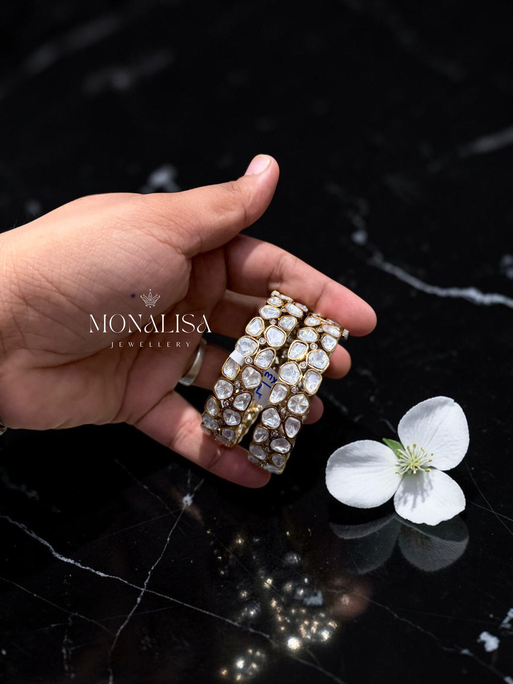 Rebura Polki Designer Bangles