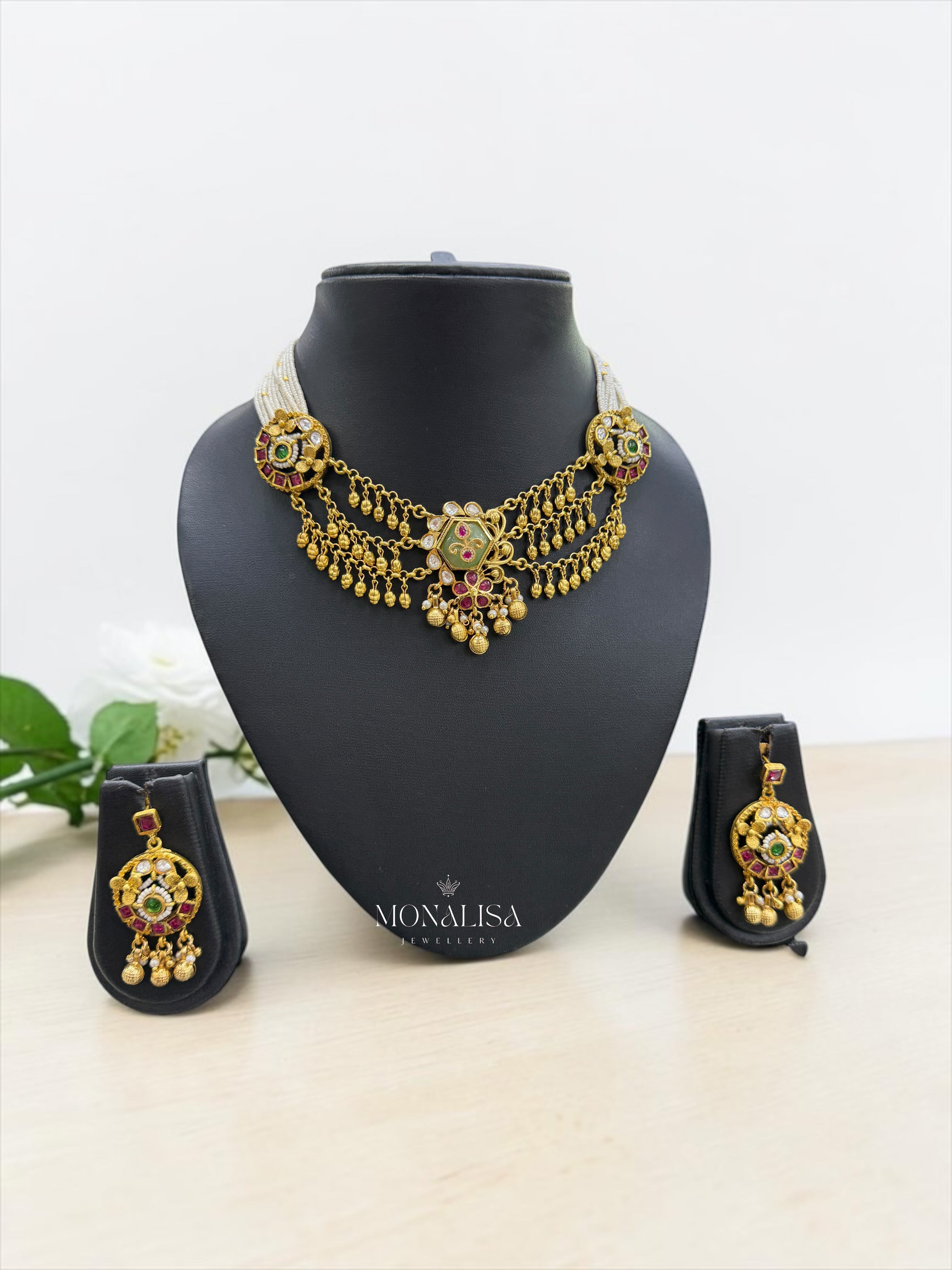 Snehal Antique Designer Necklace Set