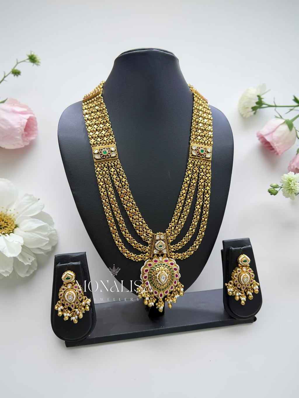 Maharani Antique designer long Necklace Set