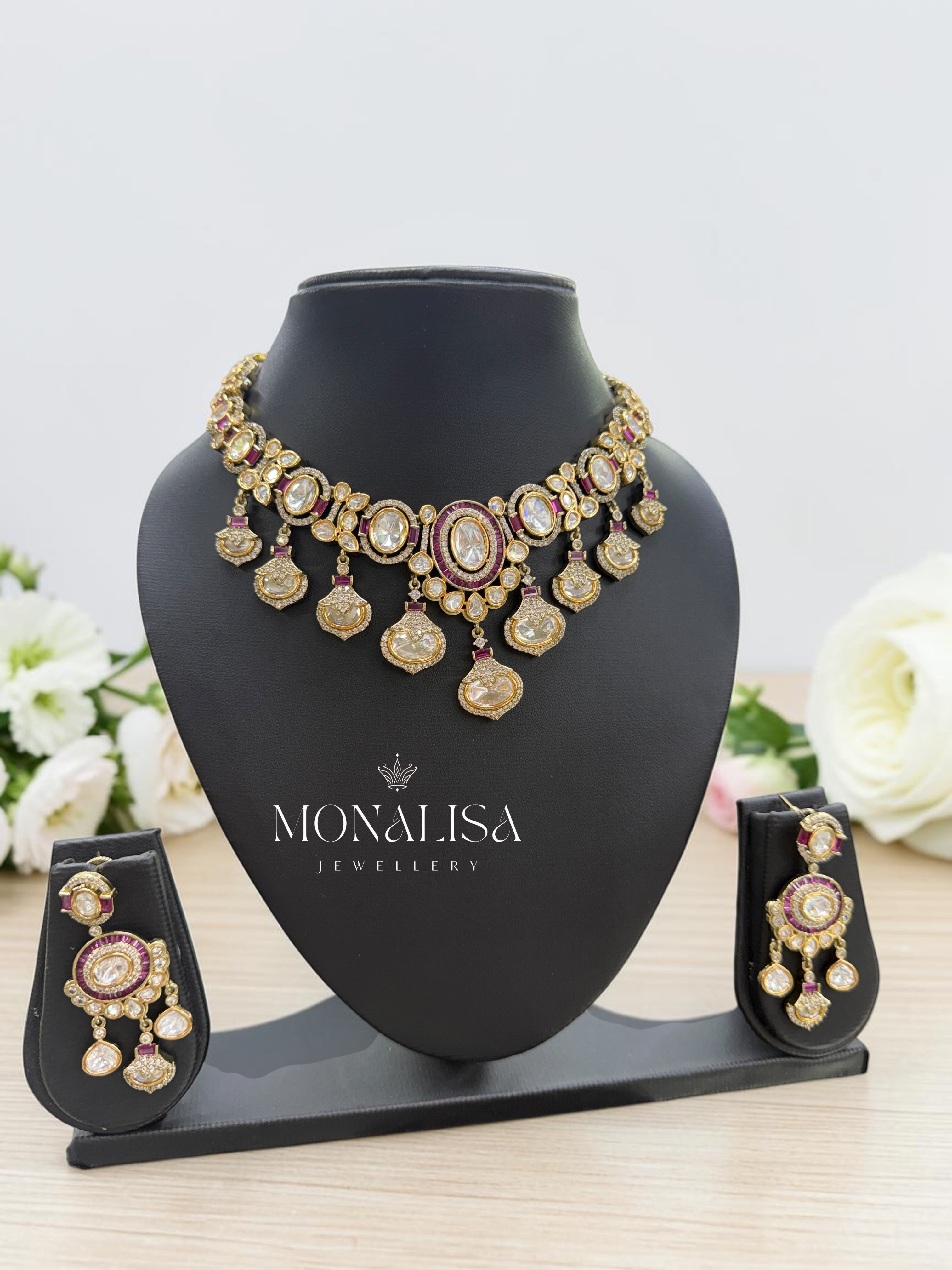 Latika Polki Designer Necklace Set