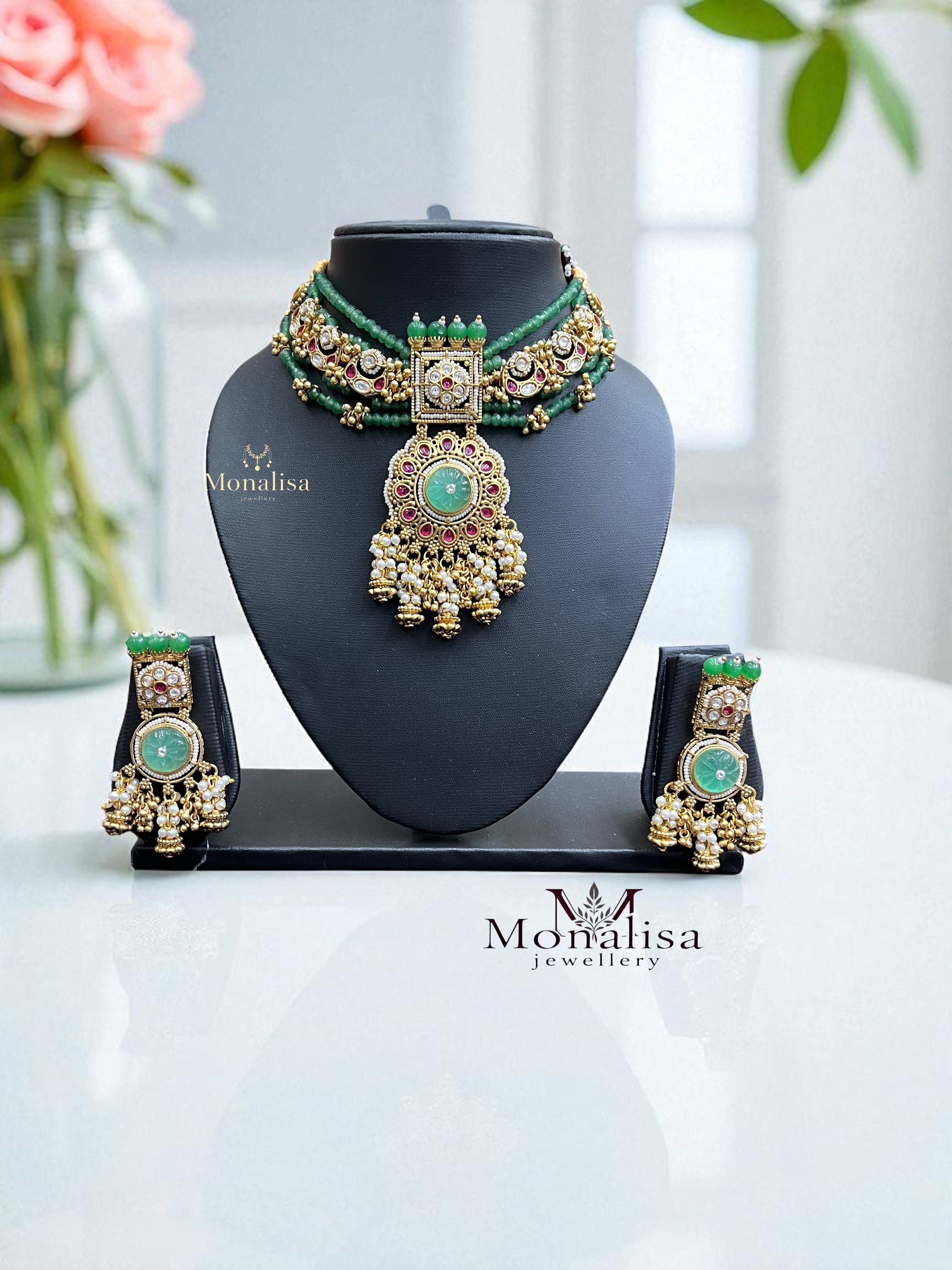 Saroj Antique Designer Necklace Set