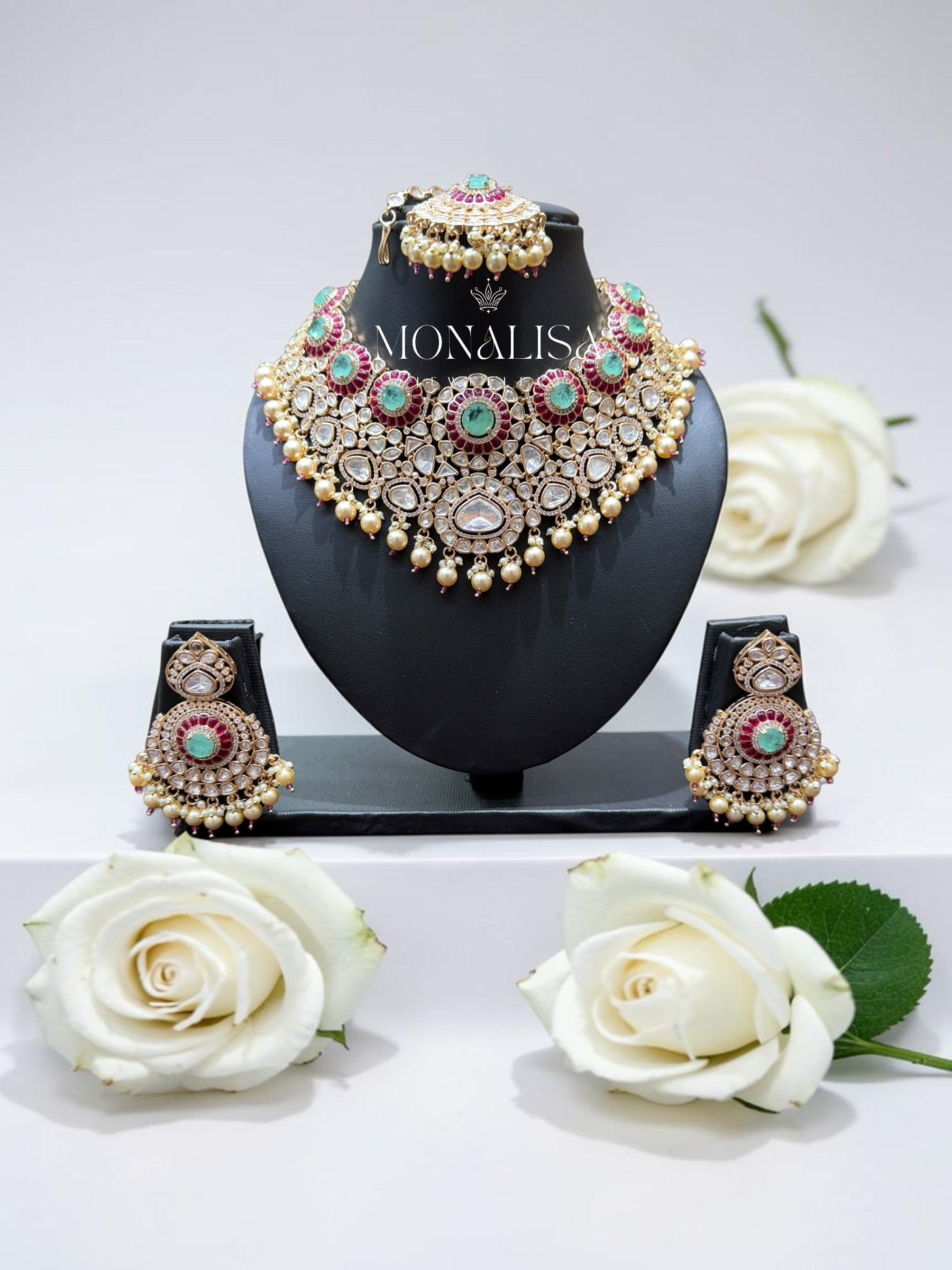 Thara Polki Designer Necklace Set