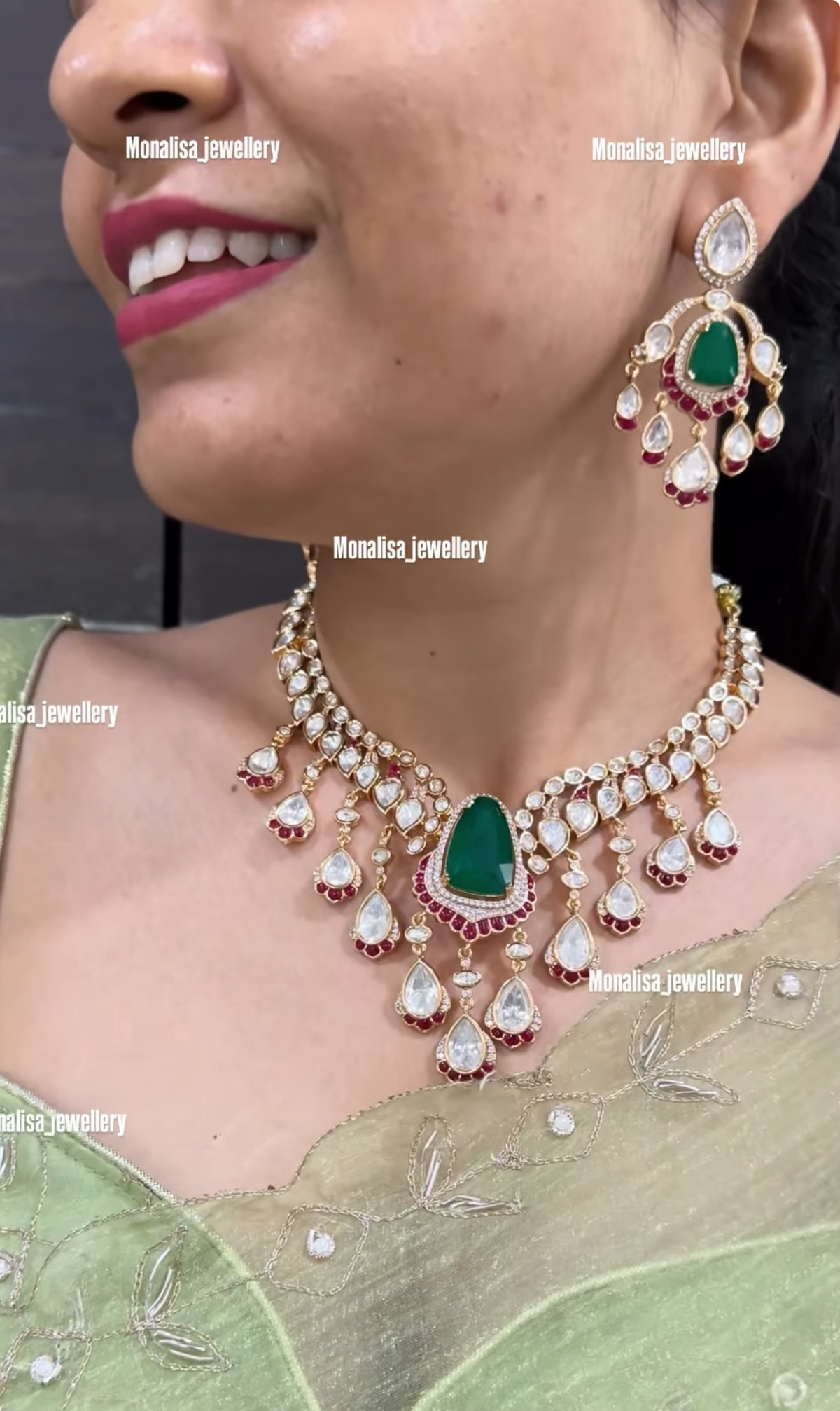 Anvita Polki Designer Necklace Set