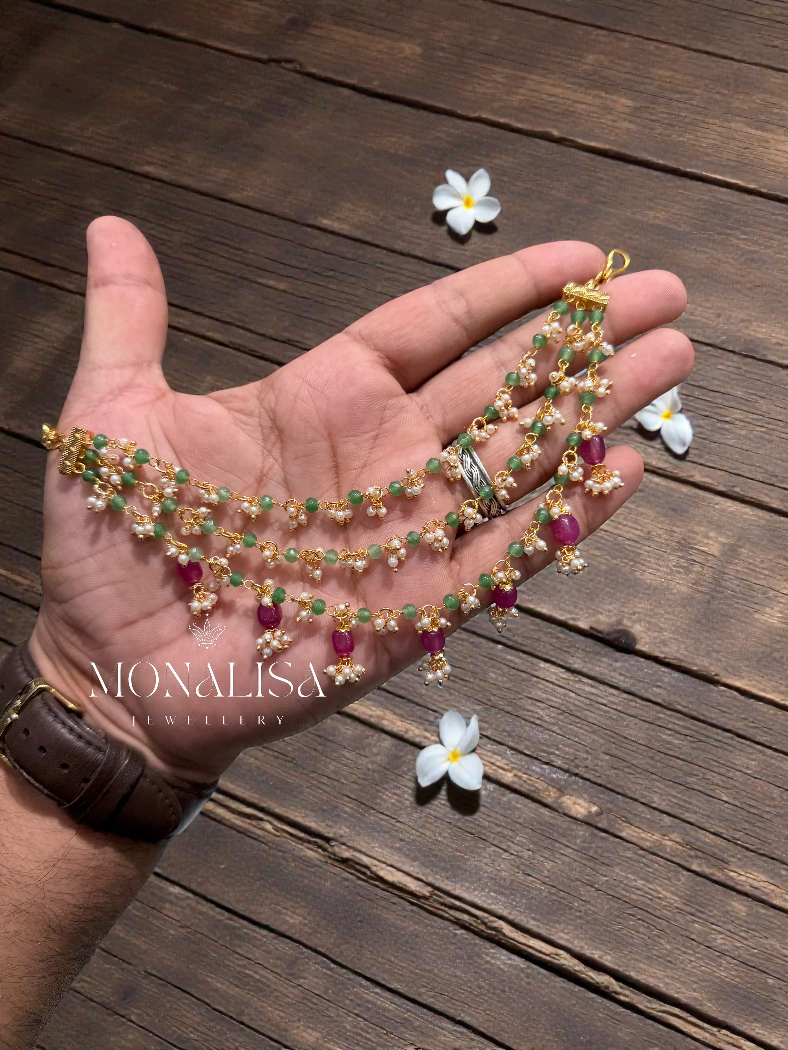 Eshwari Polki Designer Ear chain