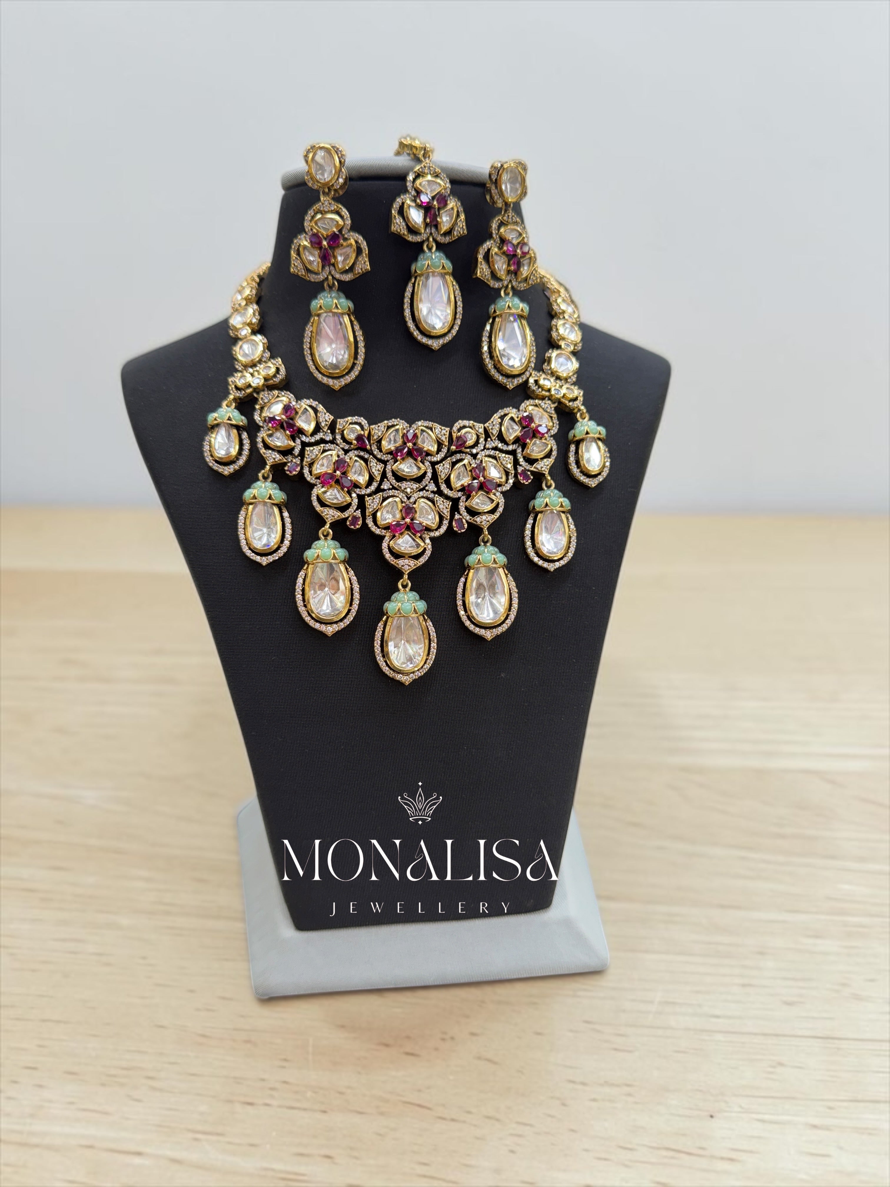 Hiraka Polki Designer Necklace Set