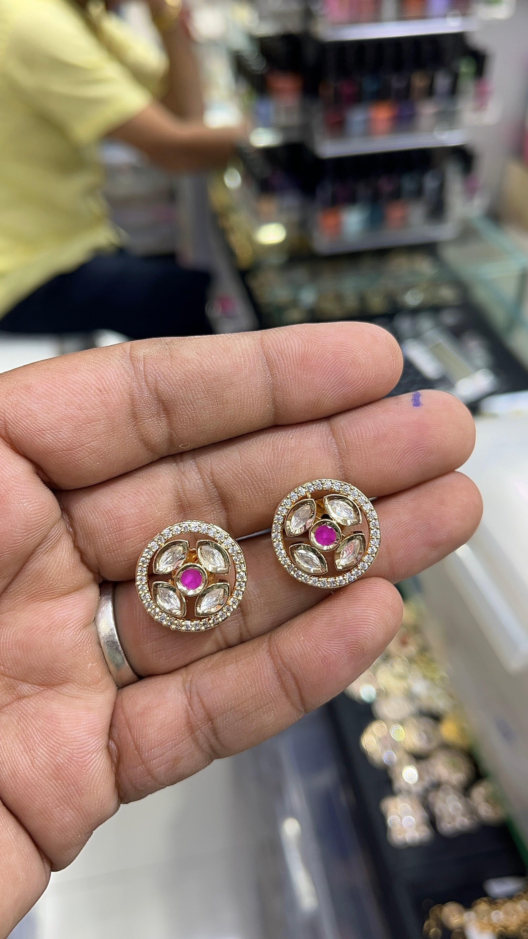 Nyra Green Moissanite Designer studs