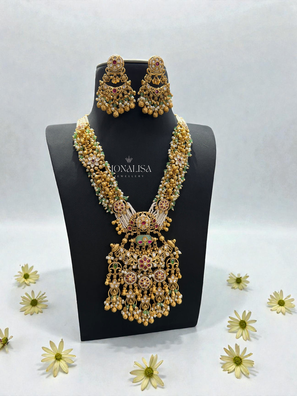 Ranisa Antique designer long Necklace Set