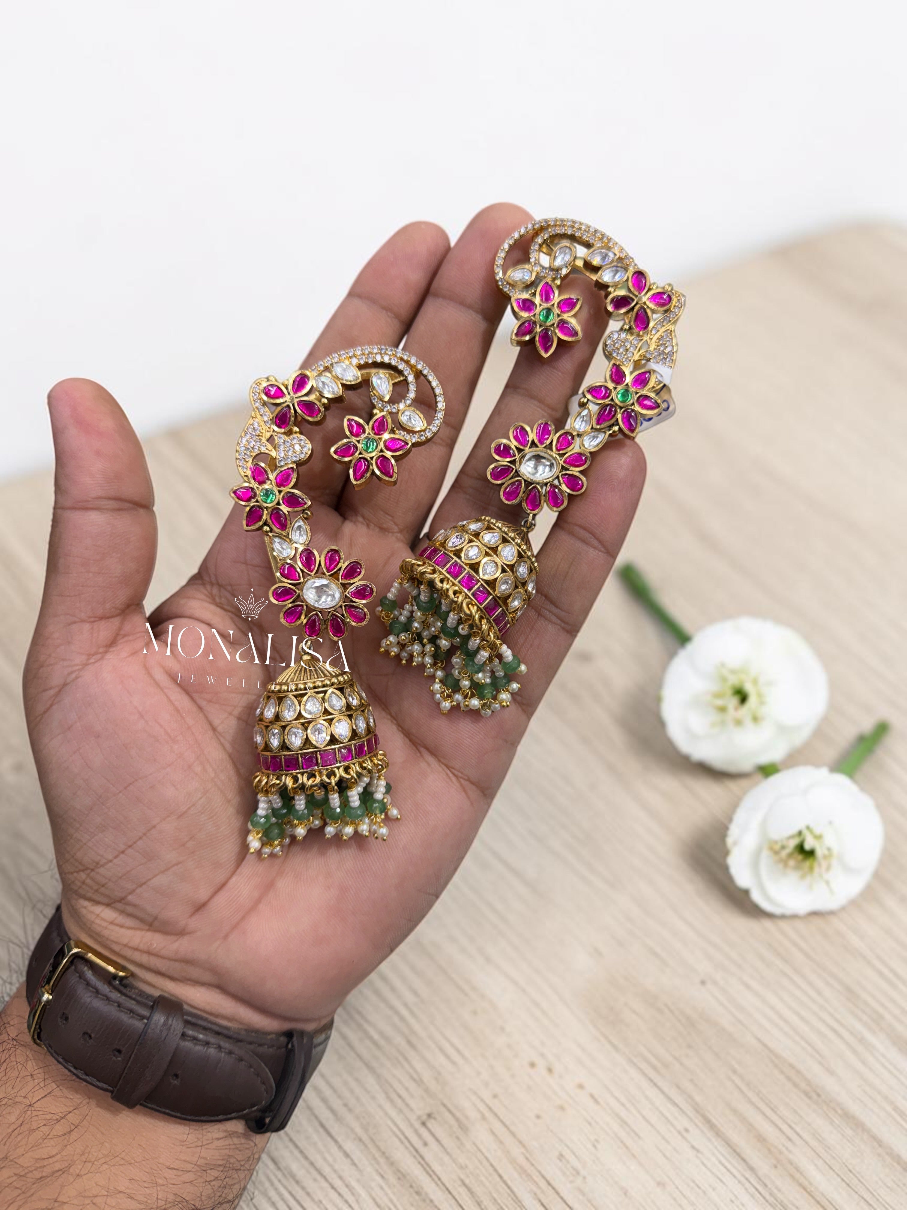 Ridhika kundan Desinger Kaan Earing