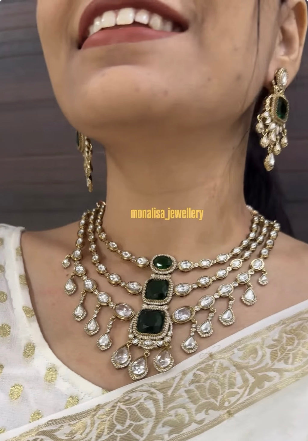 Ritvi polki Designer Necklace Set