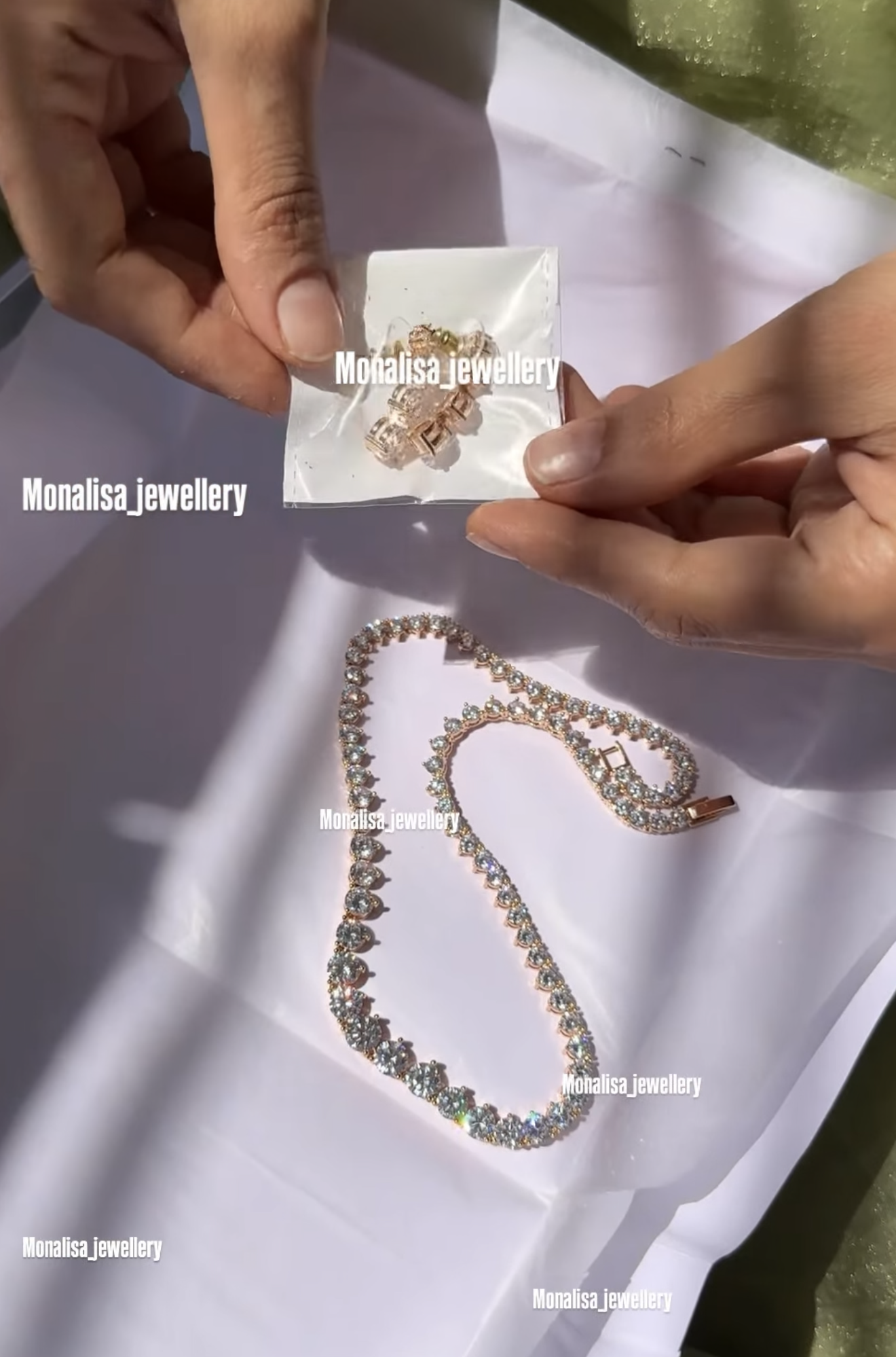 Single solitare Tennis Diamond Set