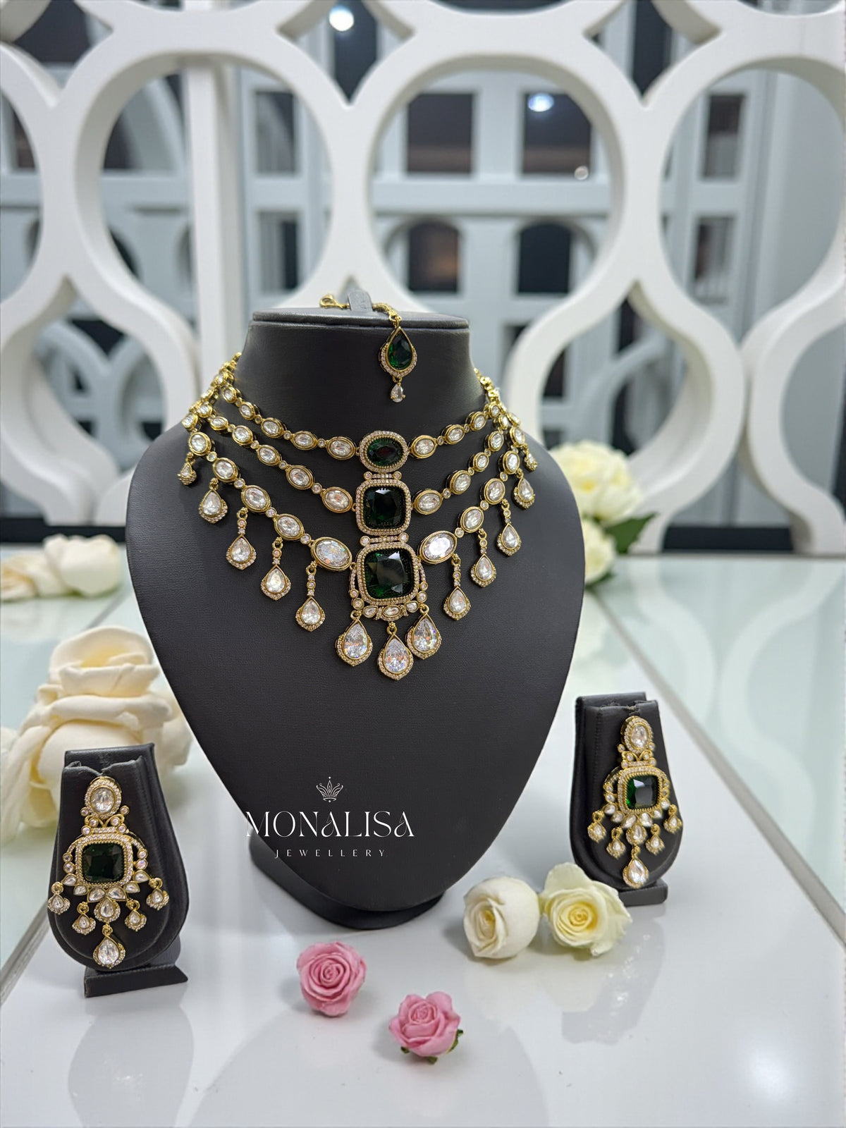 Palak Polki Designer Necklace Set
