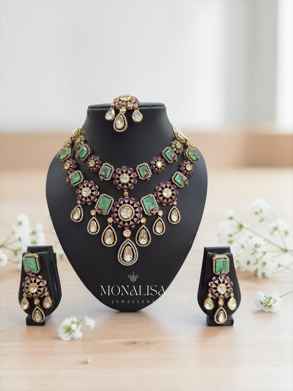 Diksha Dublet Polki Designer Necklace Set