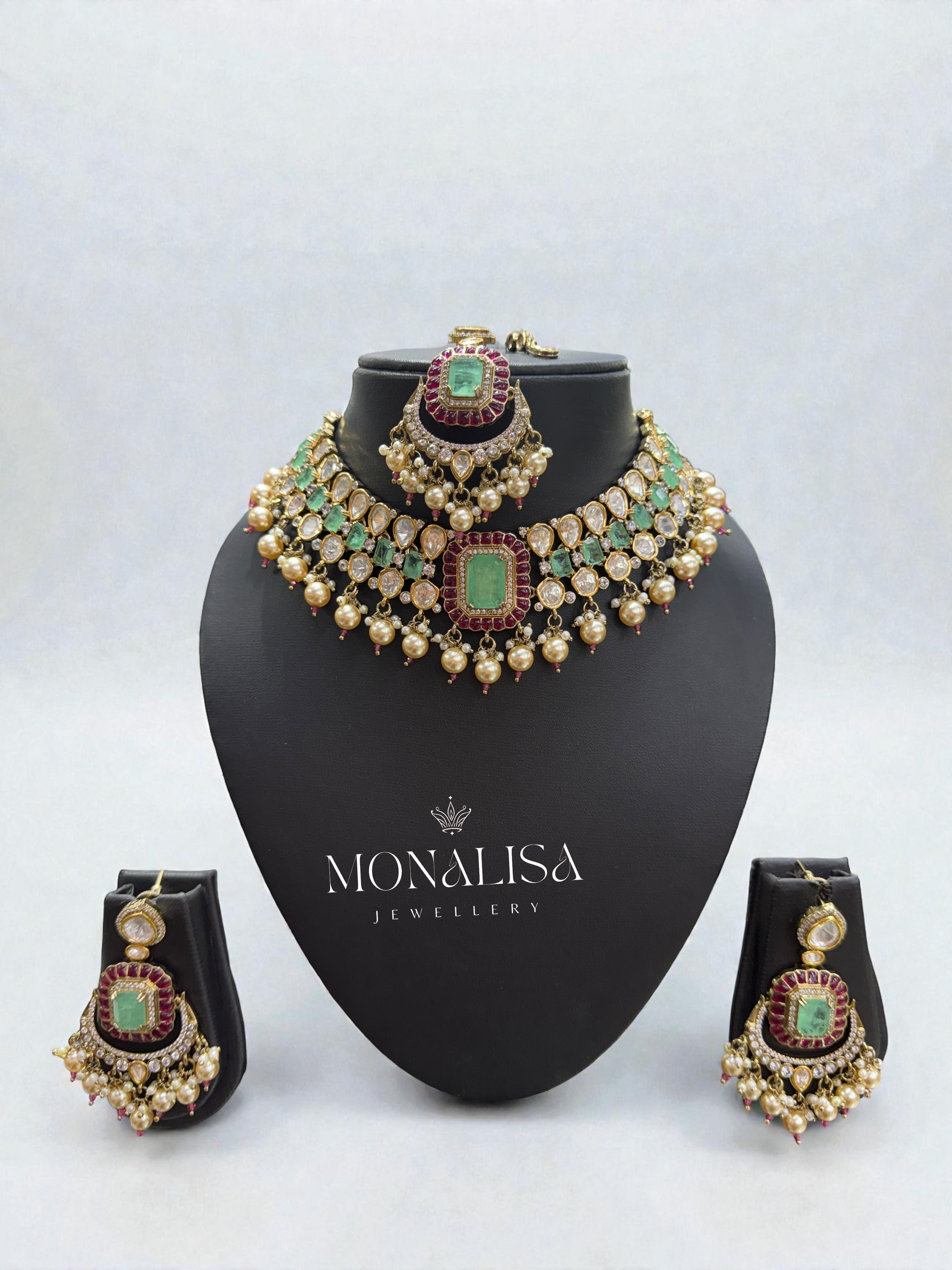 Malaya Polki Designer Necklace Set