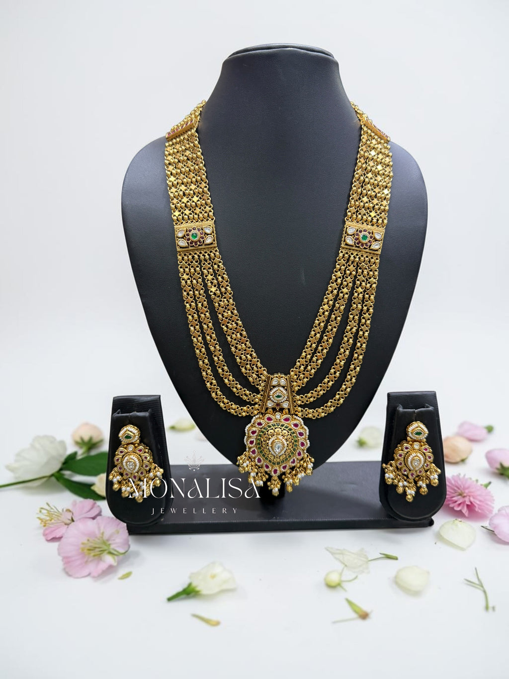 Maharani Antique designer long Necklace Set
