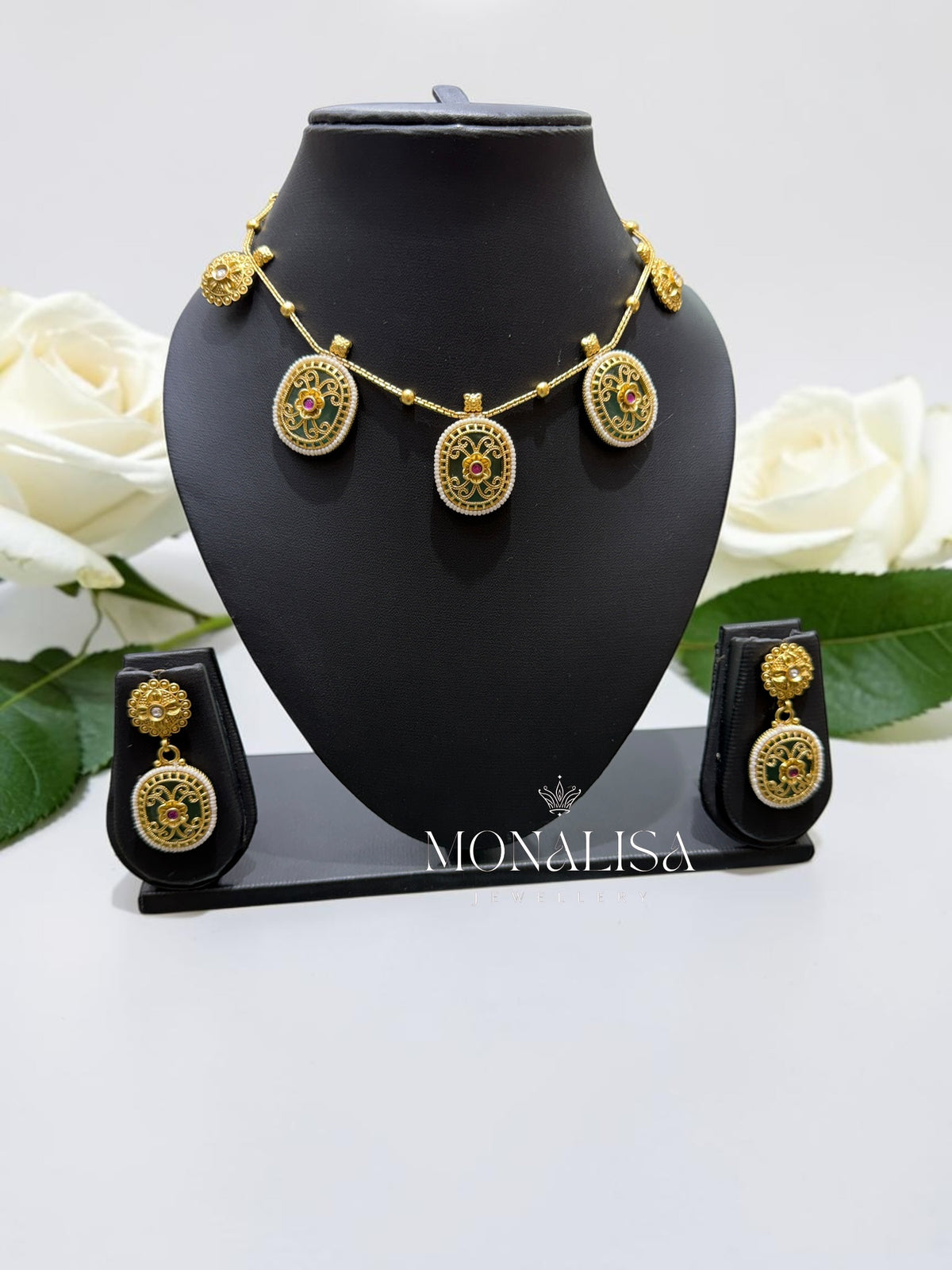 Dhara Antique designer Necklace Set