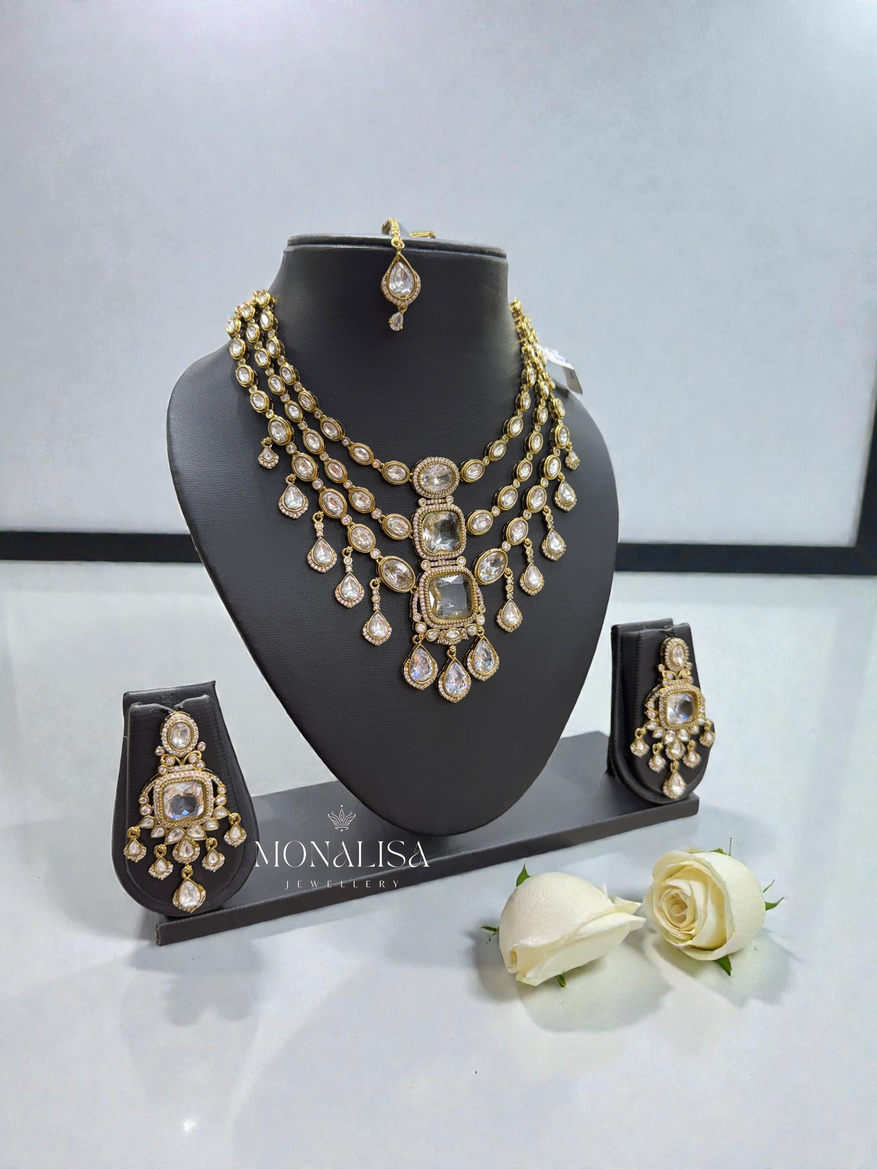Palak Polki Designer Necklace Set