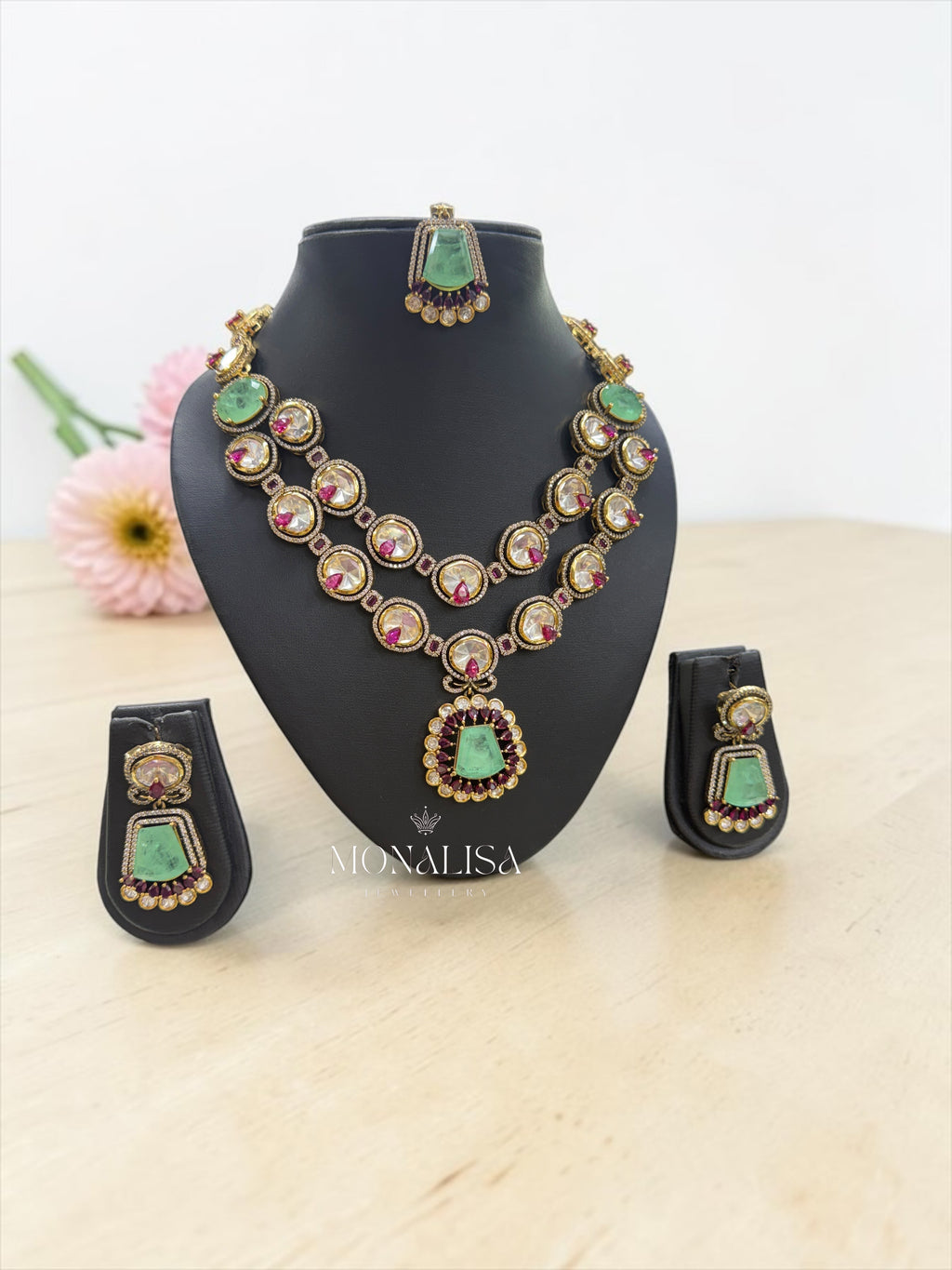 Diraka Polki Designer Necklace Set