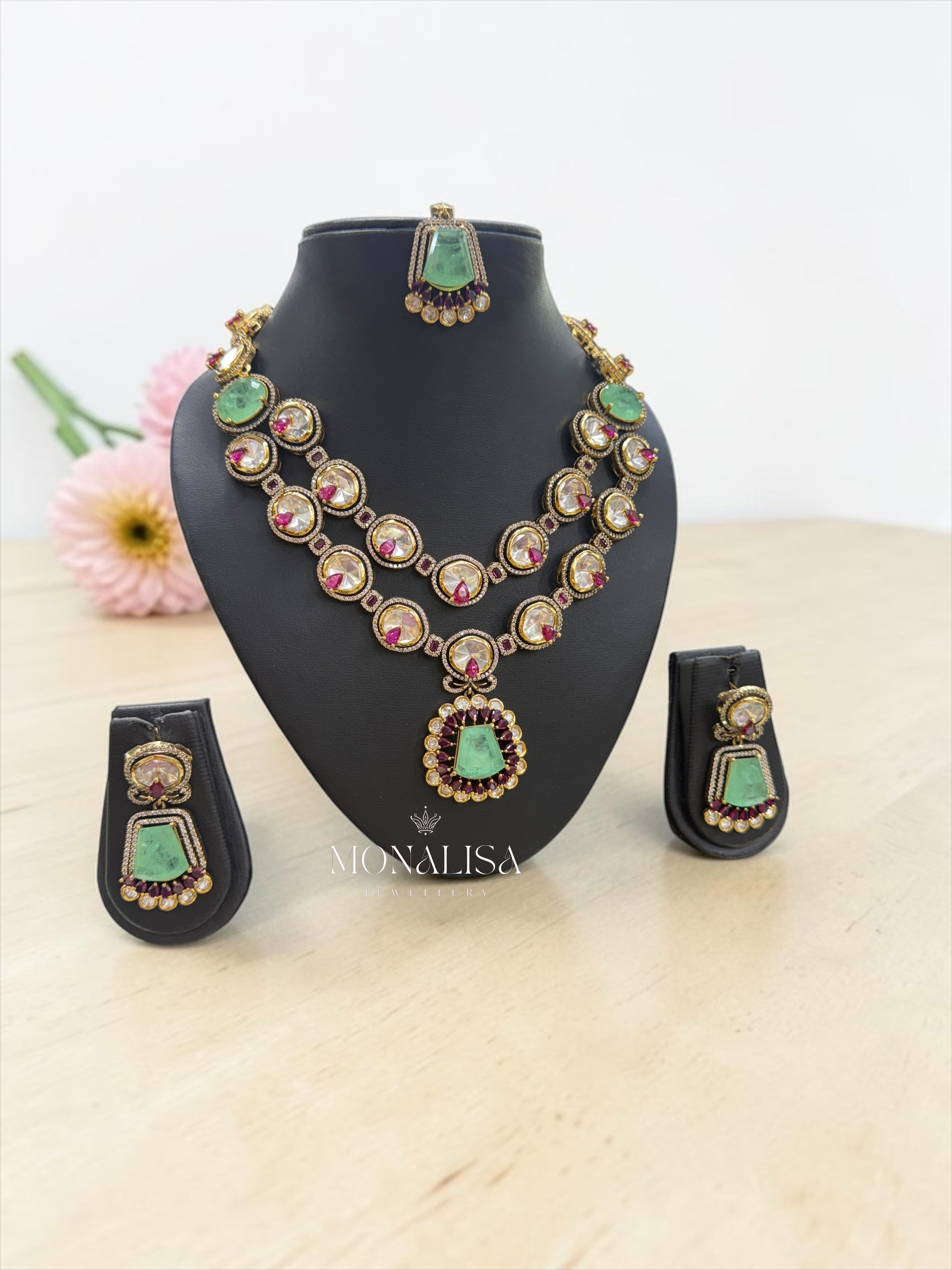 Diraka Polki Designer Necklace Set