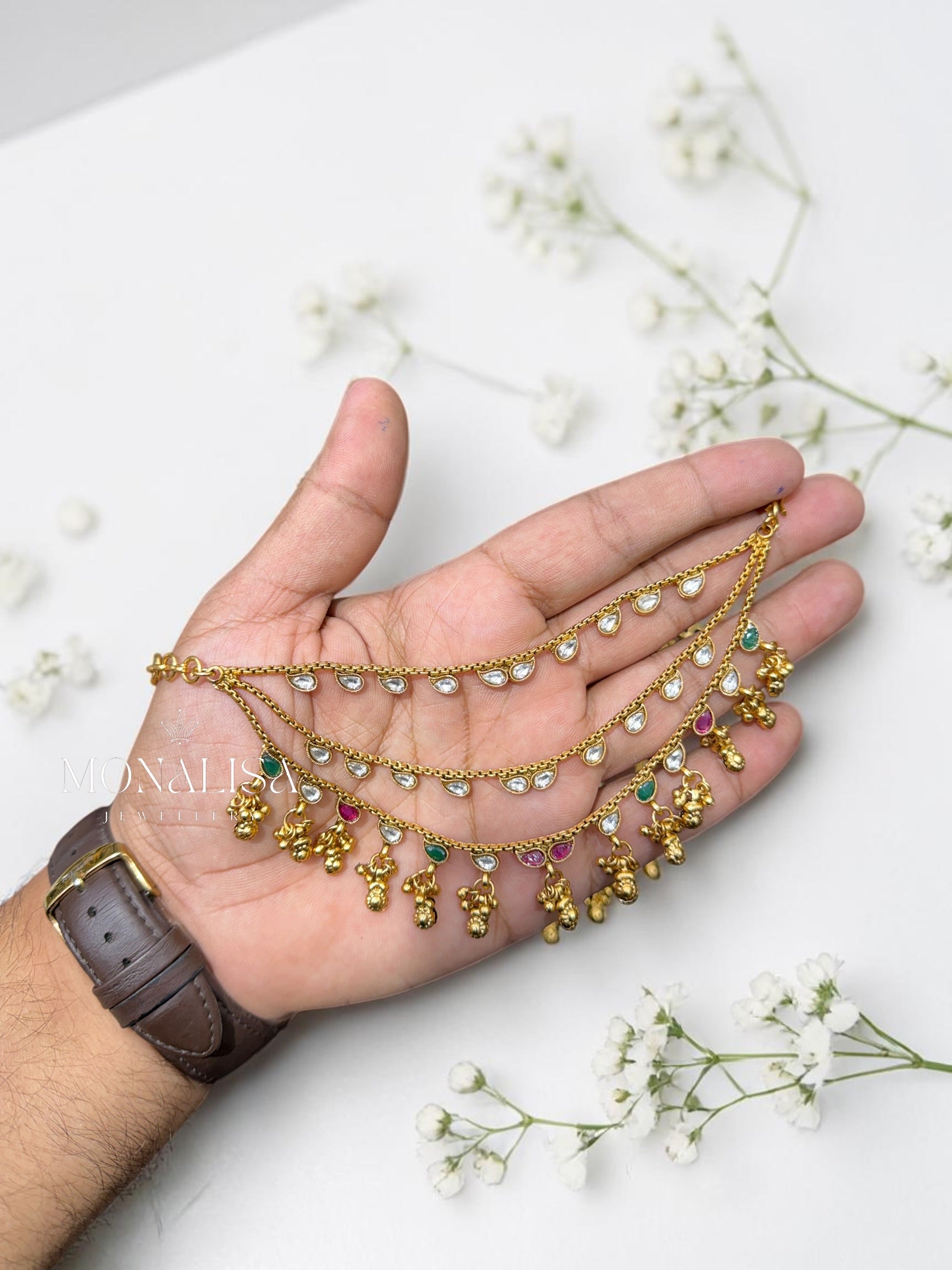 Aarohi Antique Designer Ear chain
