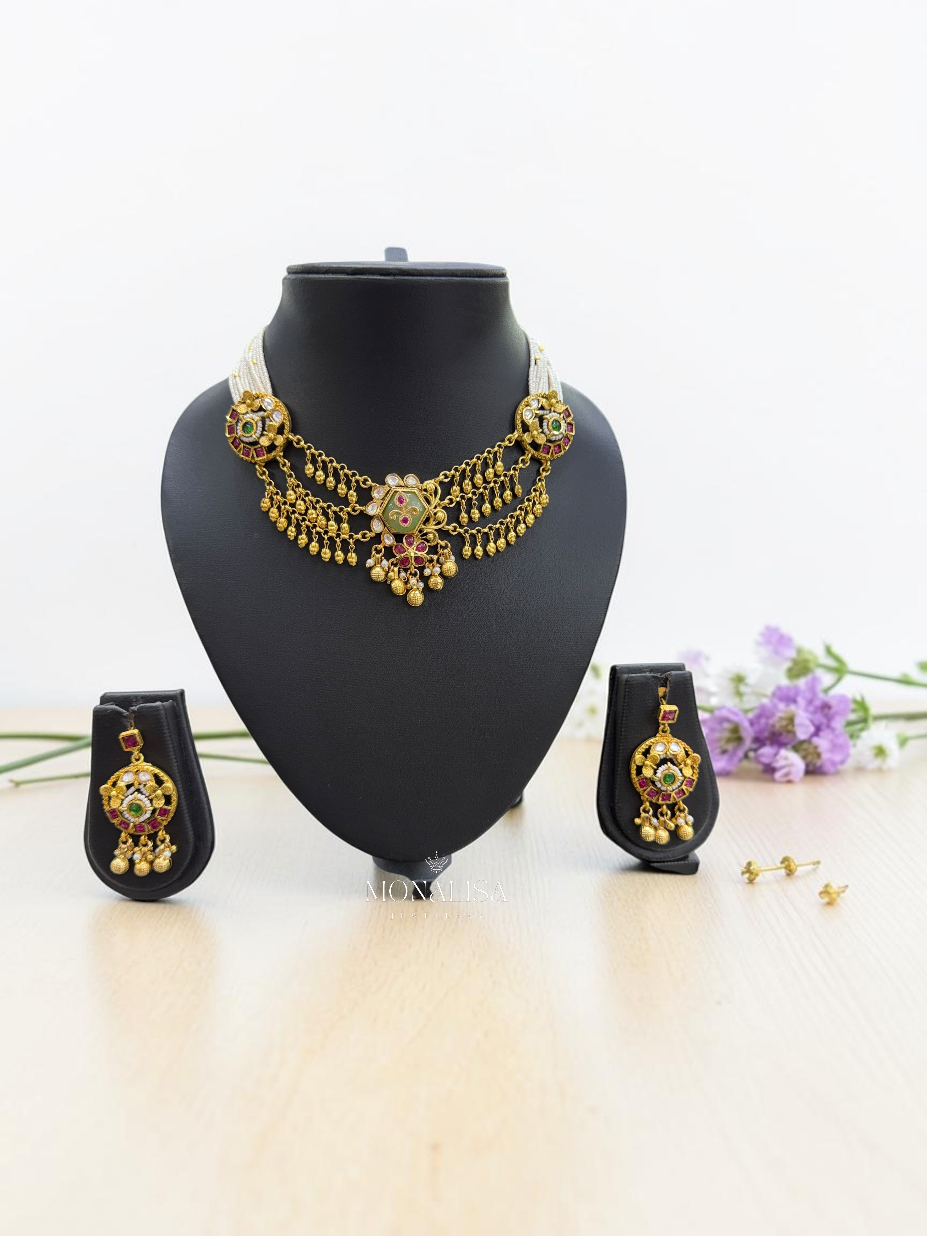 Snehal Antique Designer Necklace Set