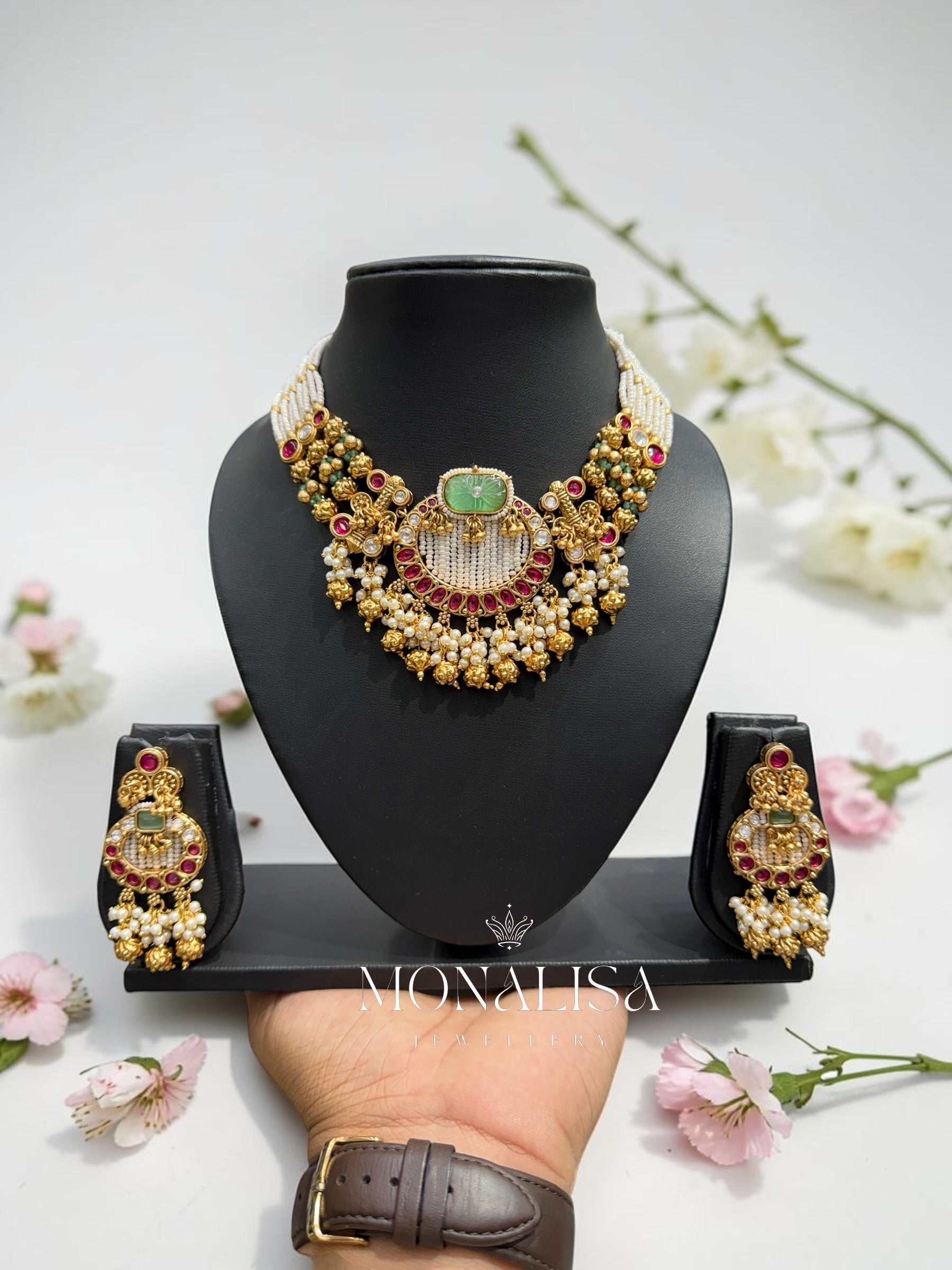 Jijisa Antique designer Necklace Set