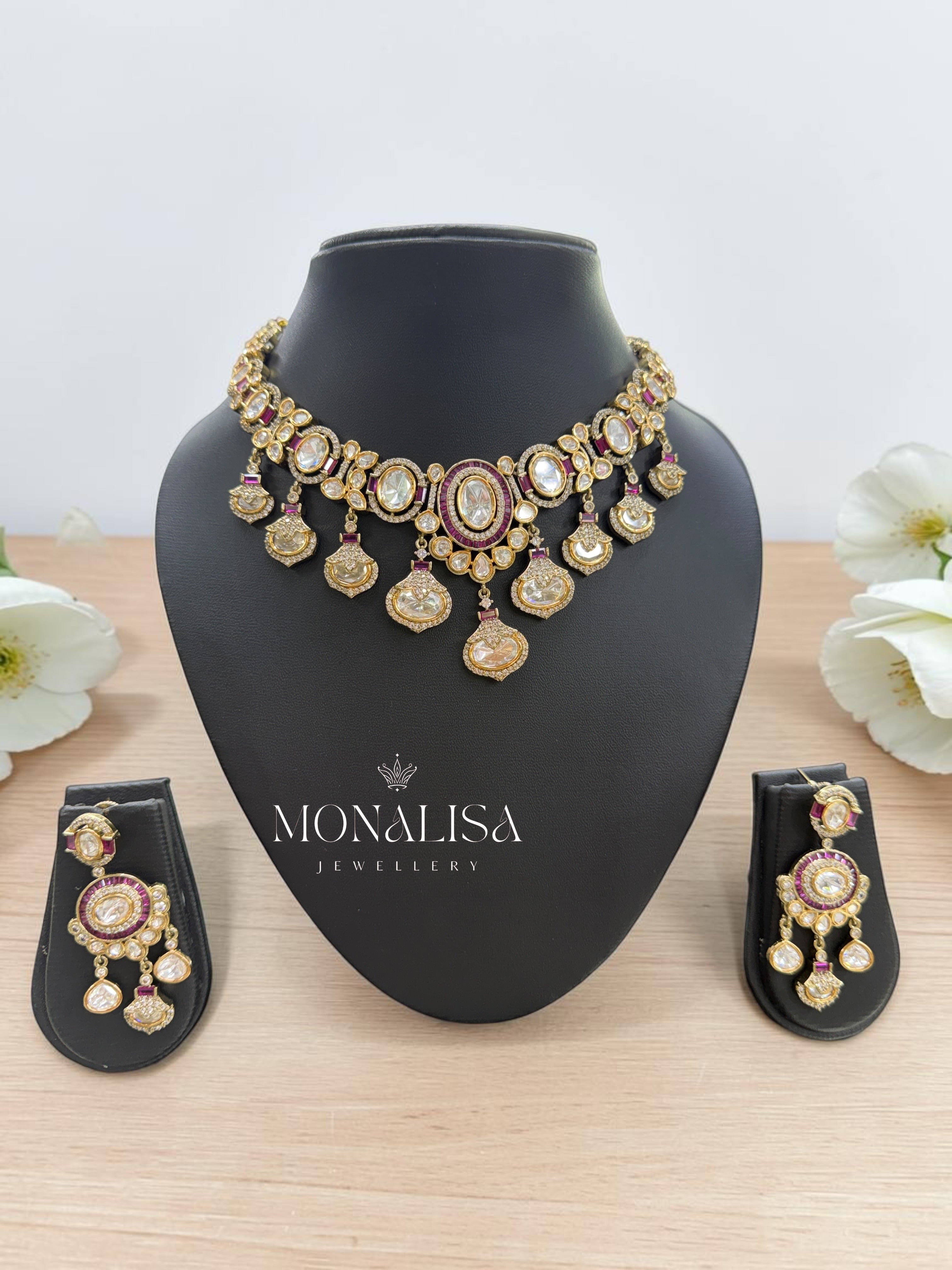 Latika Polki Designer Necklace Set