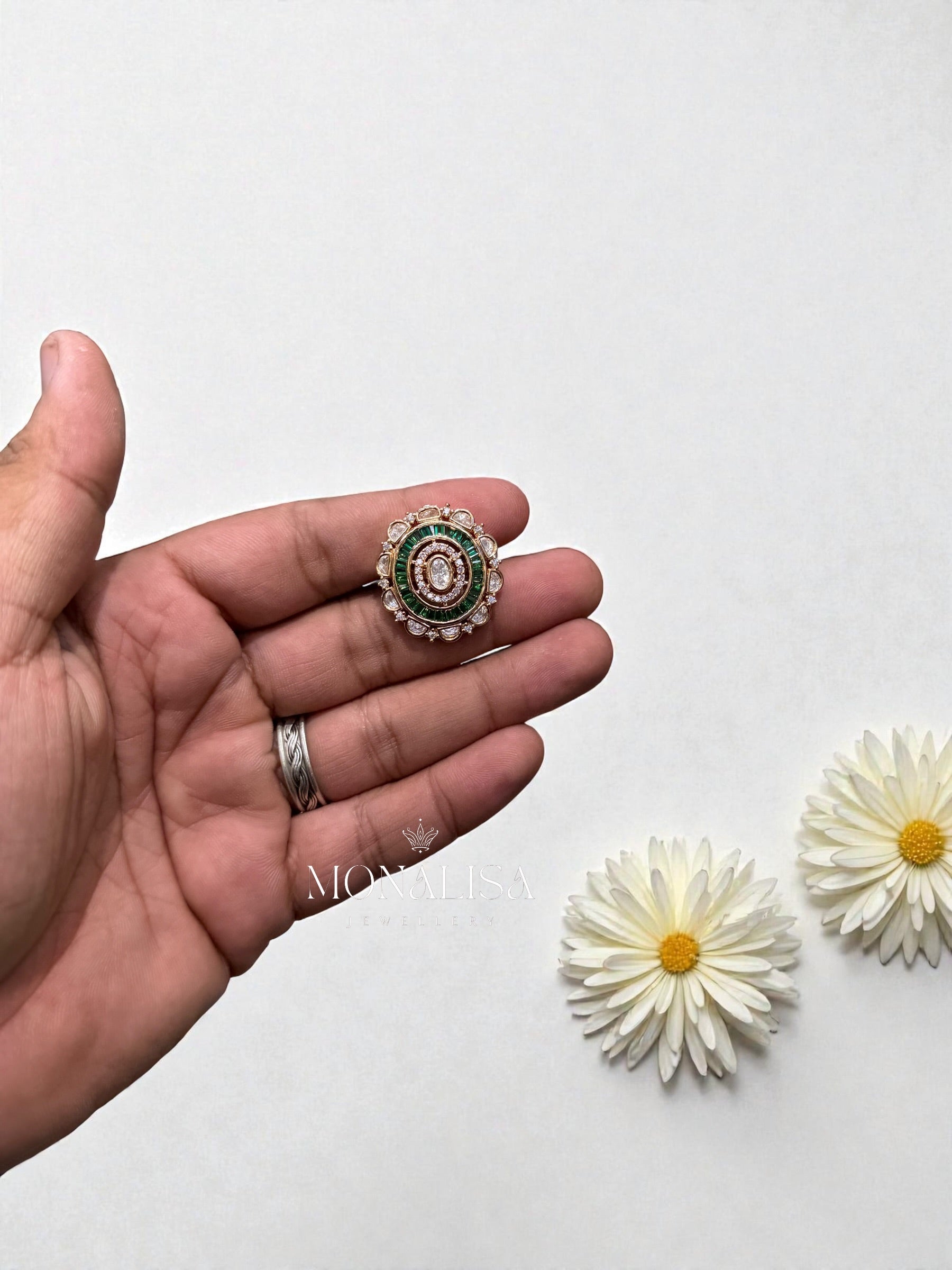Kriti Polki Designer Ring