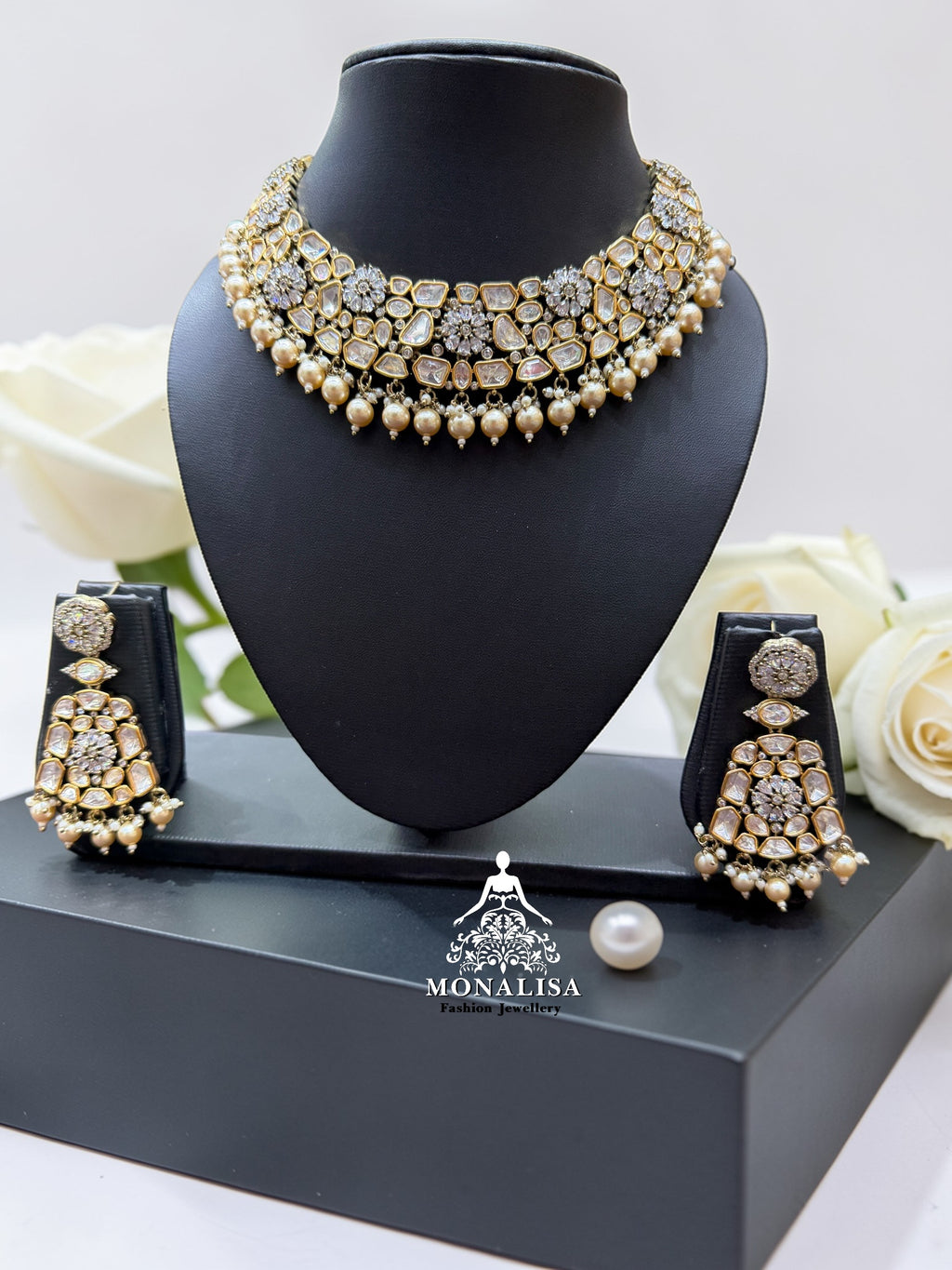 Misty Polki Designer Necklace Set