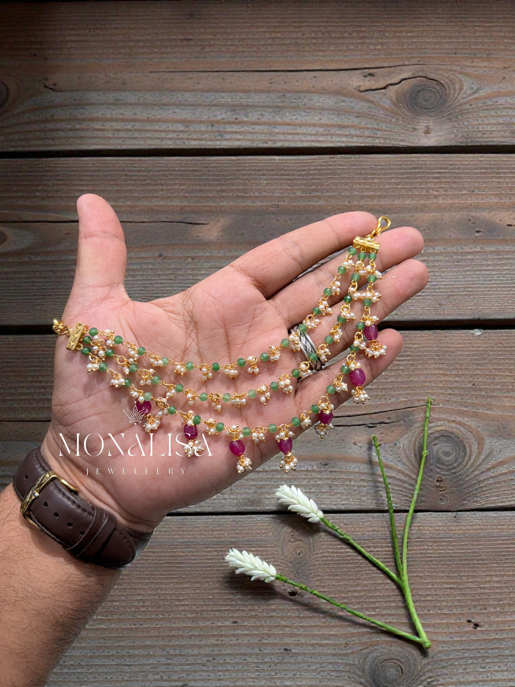 Eshwari Polki Designer Ear chain