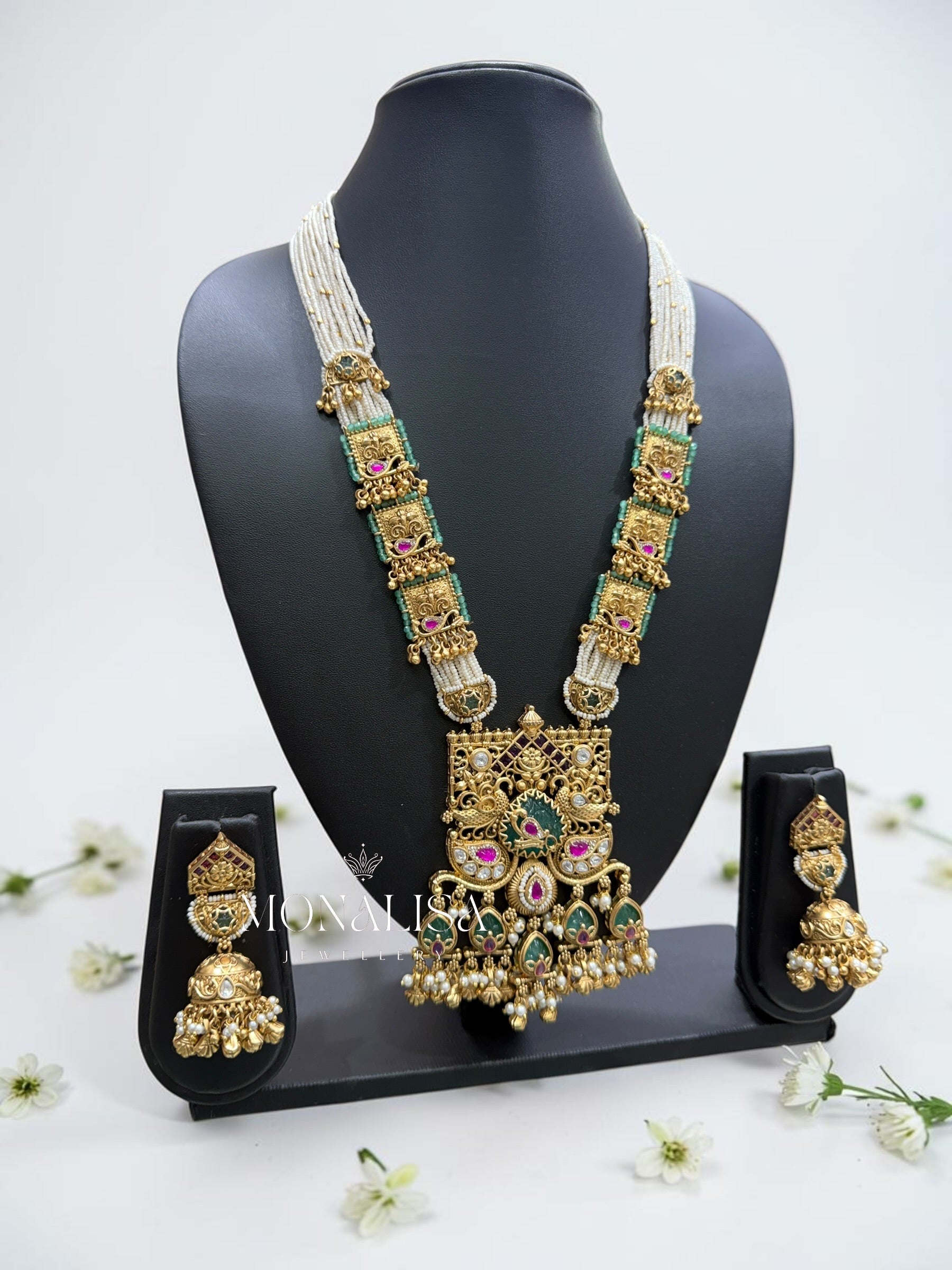 RANI Antique designer long Necklace Set