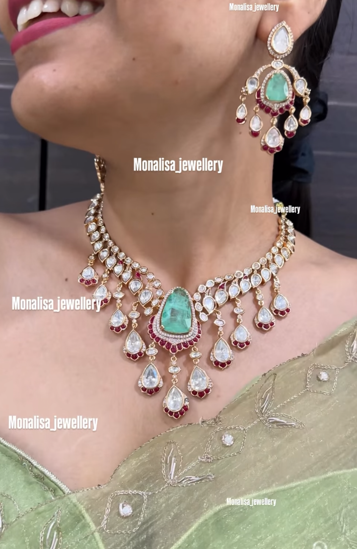 Drishya Polki Designer Necklace Set