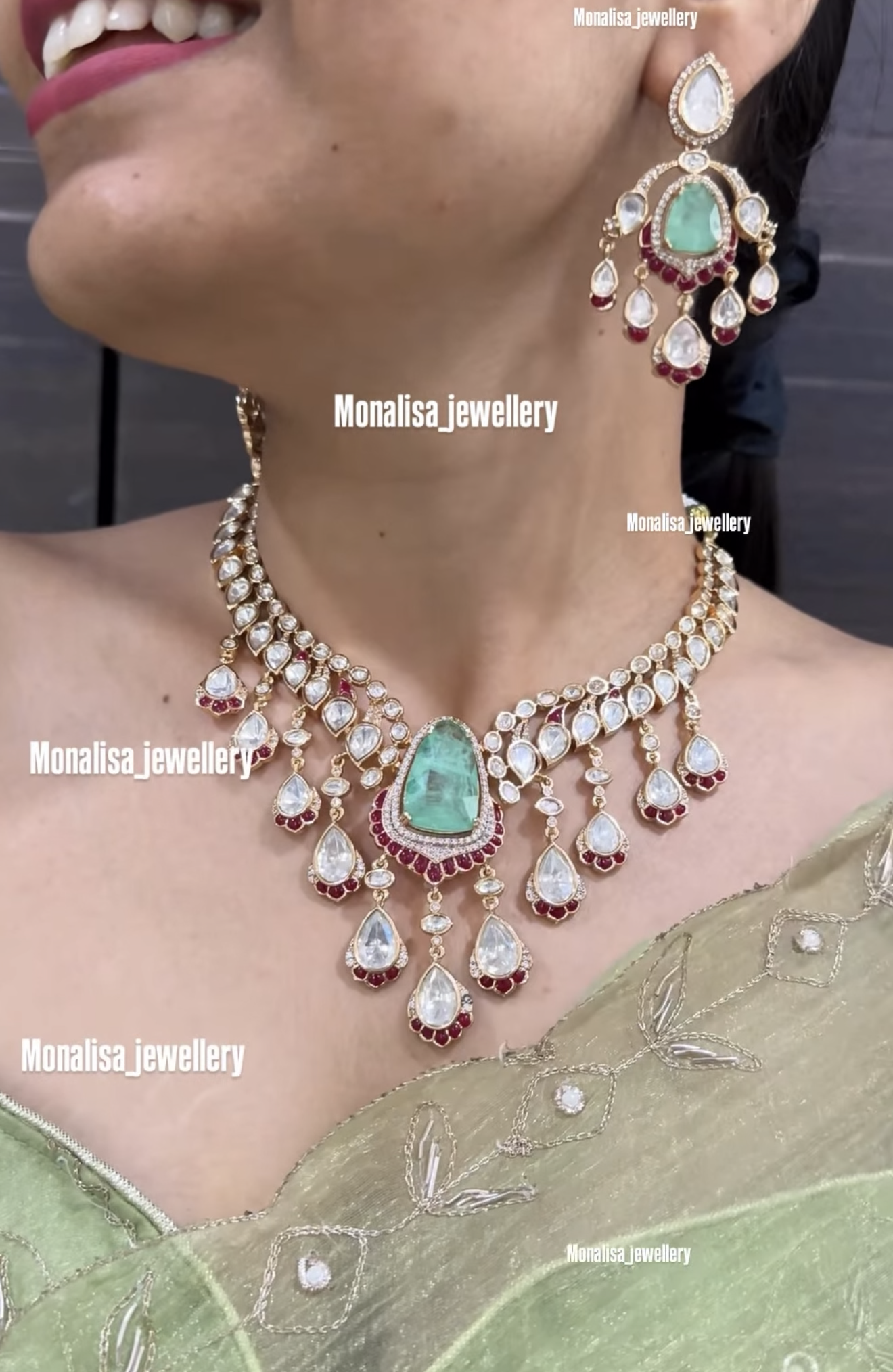 Drishya Polki Designer Necklace Set