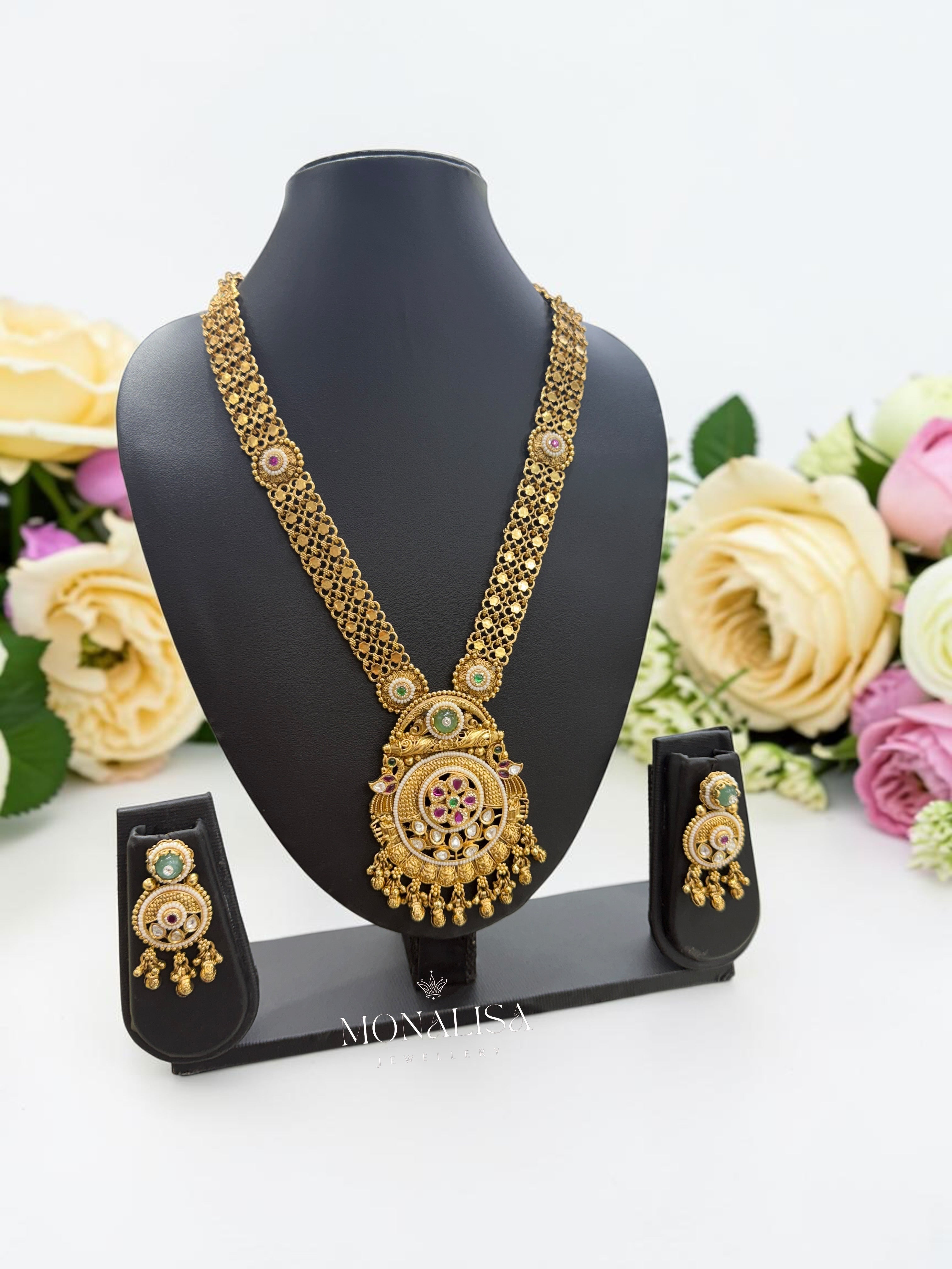 Nekisa Antique designer long Necklace Set