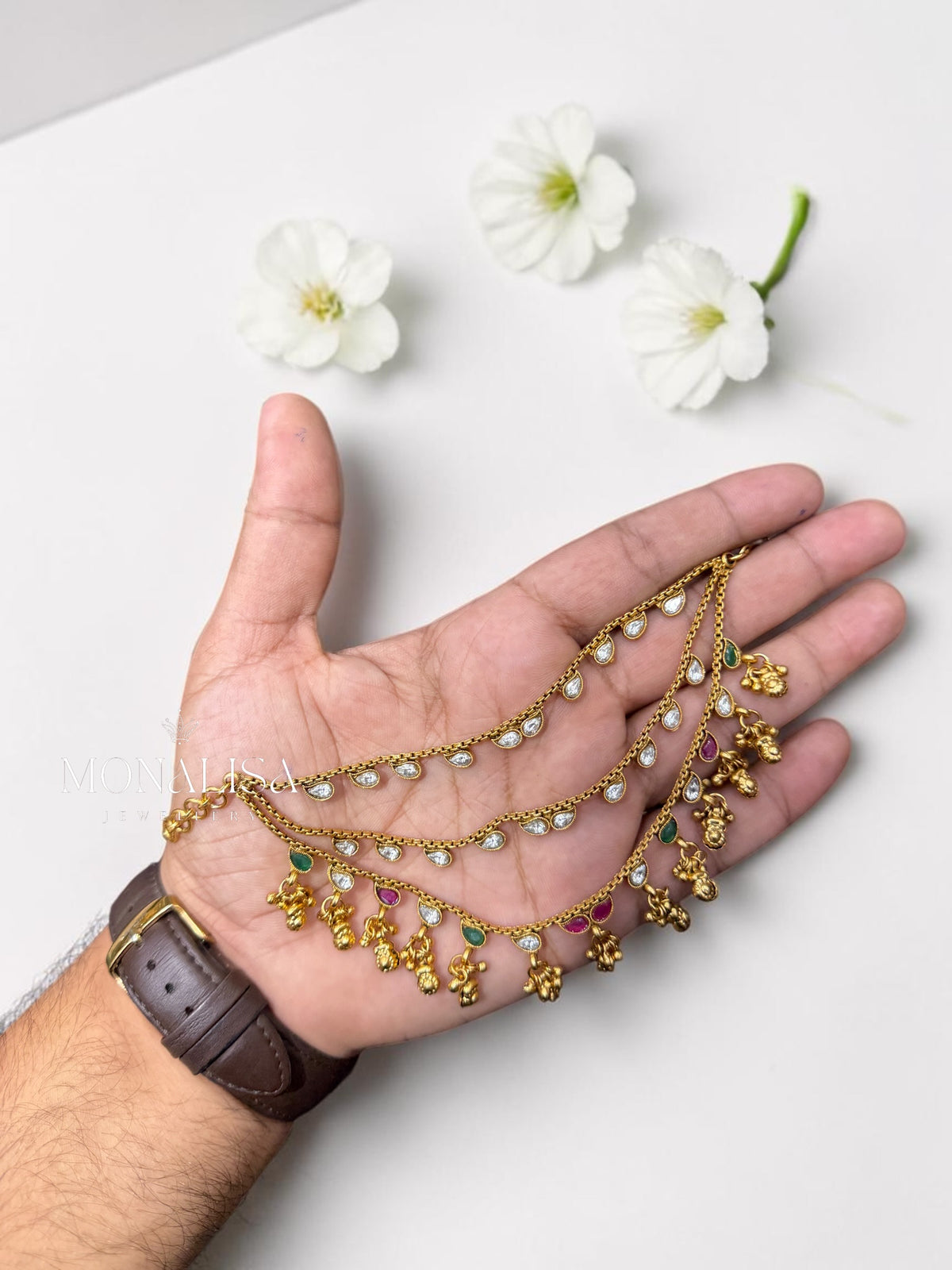 Aarohi Antique Designer Ear chain