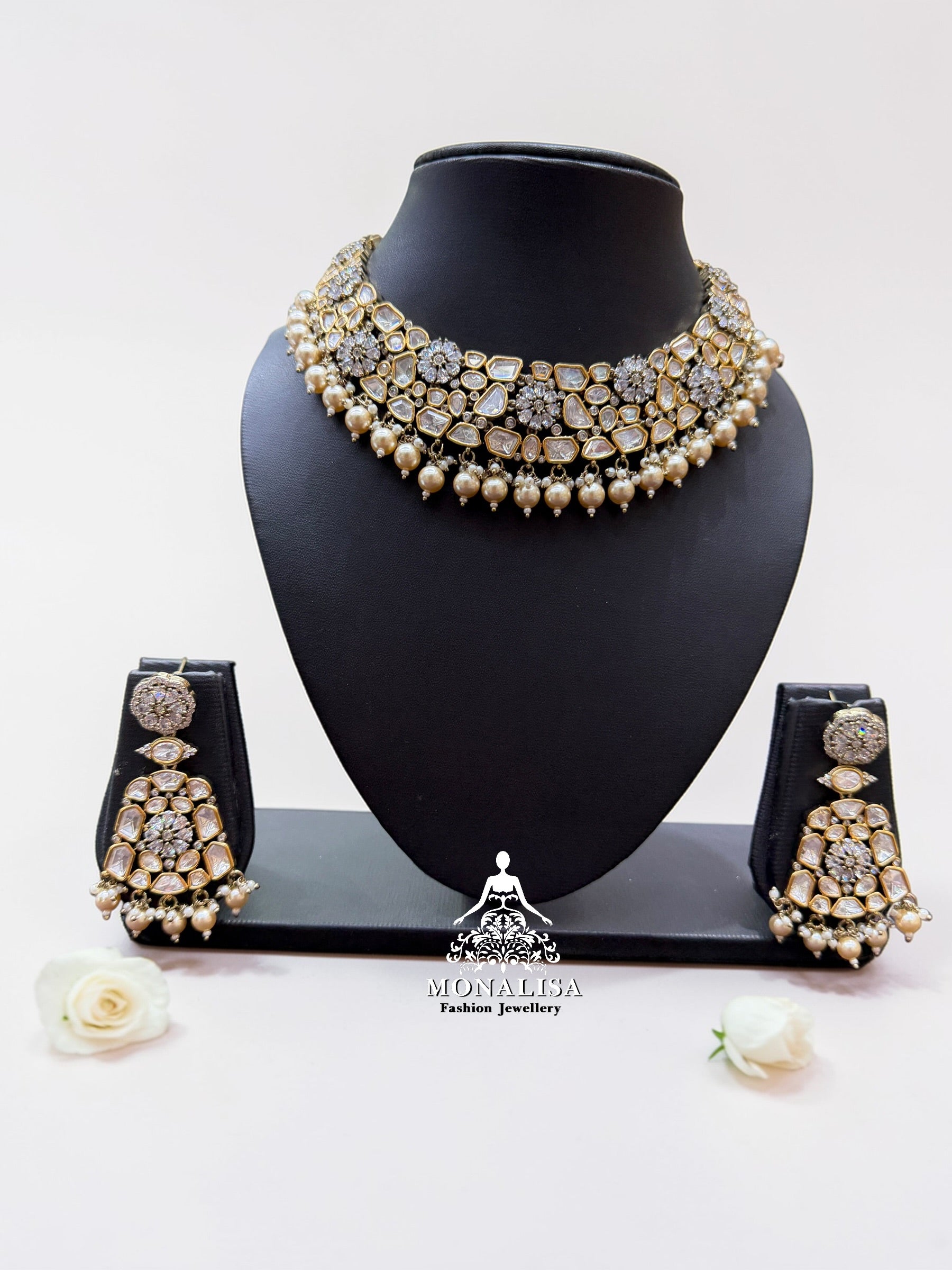 Misty Polki Designer Necklace Set