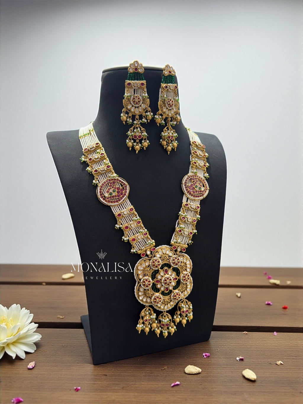 Risha Antique designer long Necklace Set