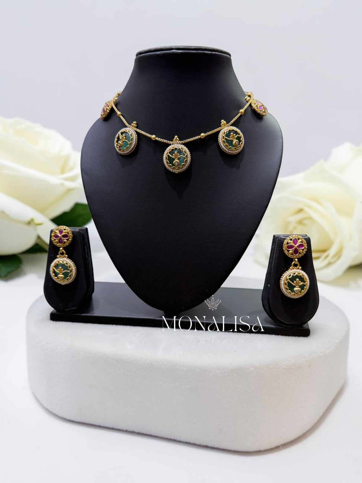 Falguni Antique designer Necklace Set