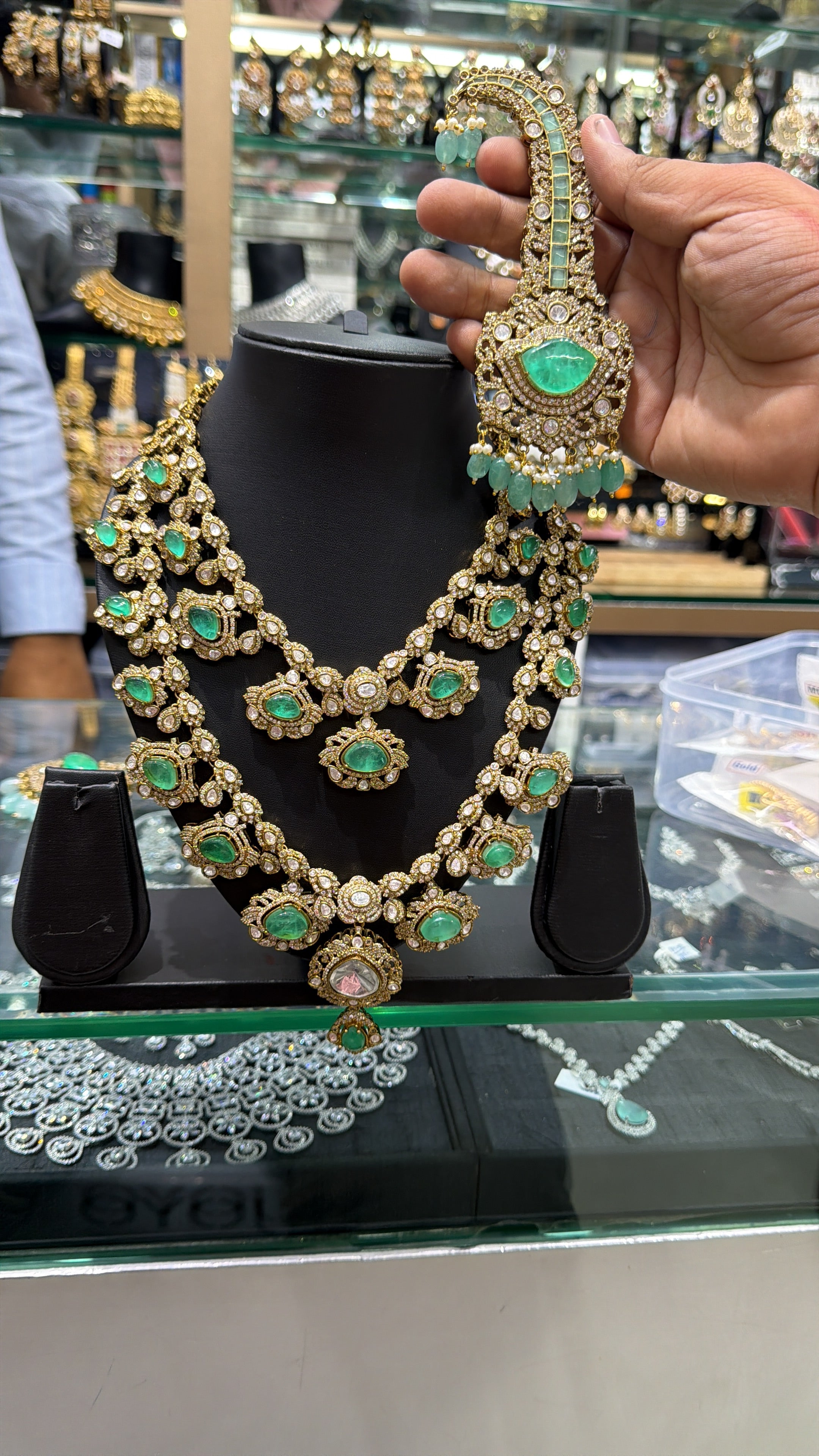 Ishan khattar Groom Combo Designer Necklace Set+kalangi