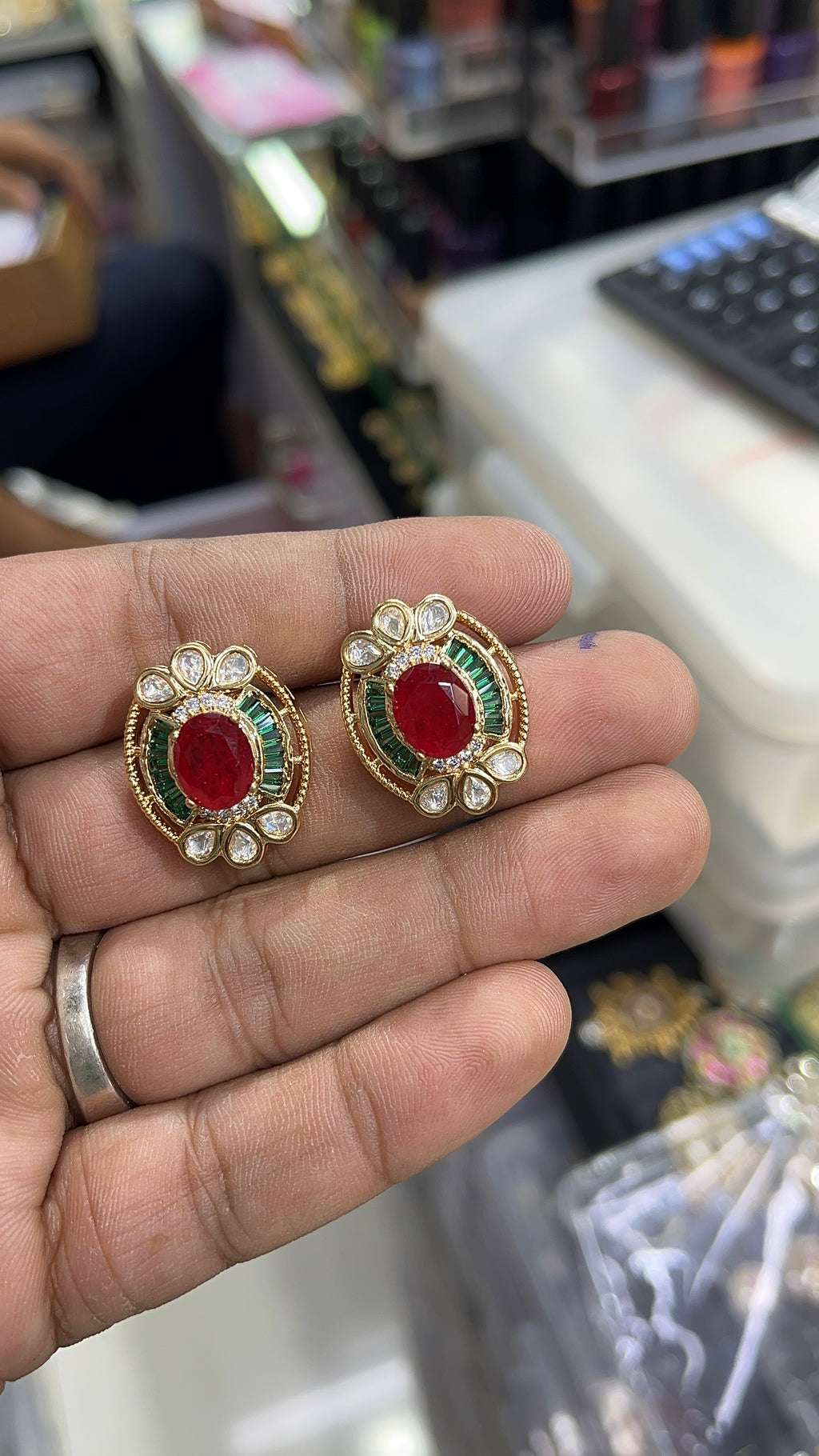 Ishika Moissanite Designer studs