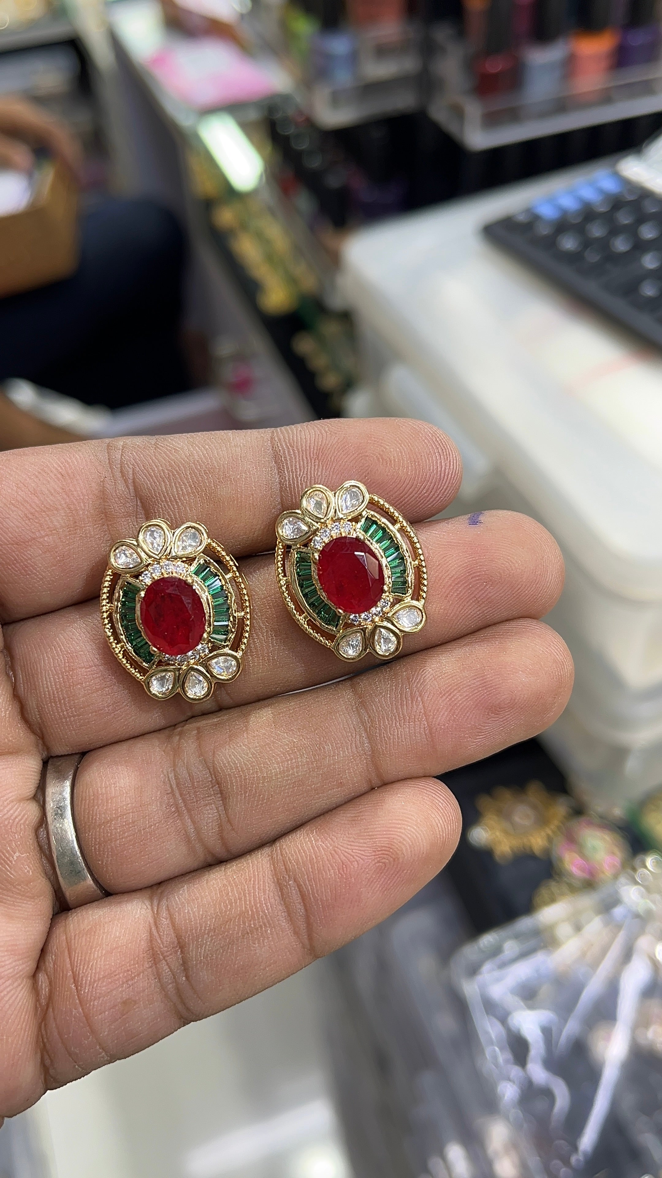 Ishika Moissanite Designer studs