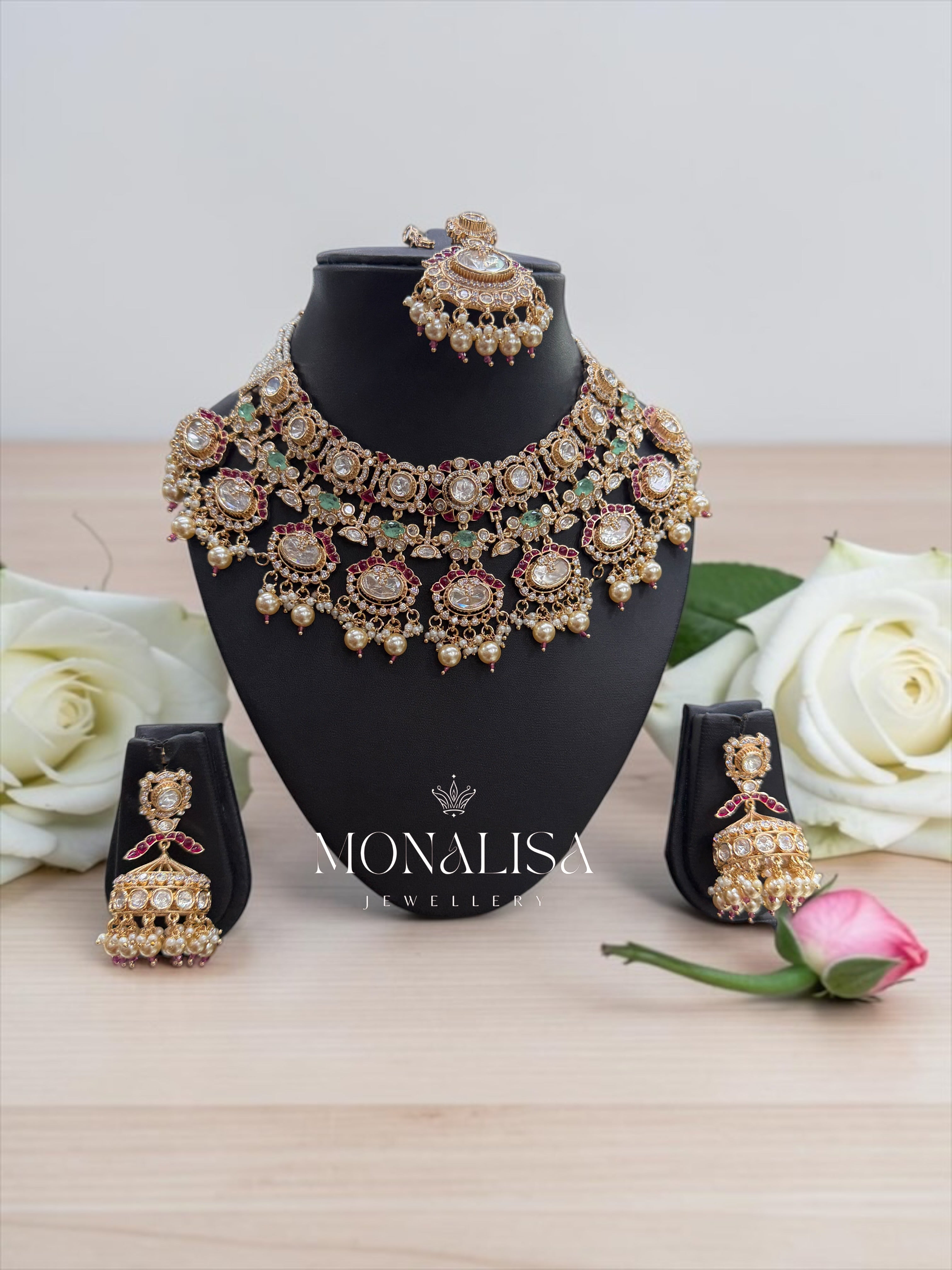 Dimaya Polki Designer Necklace Set m