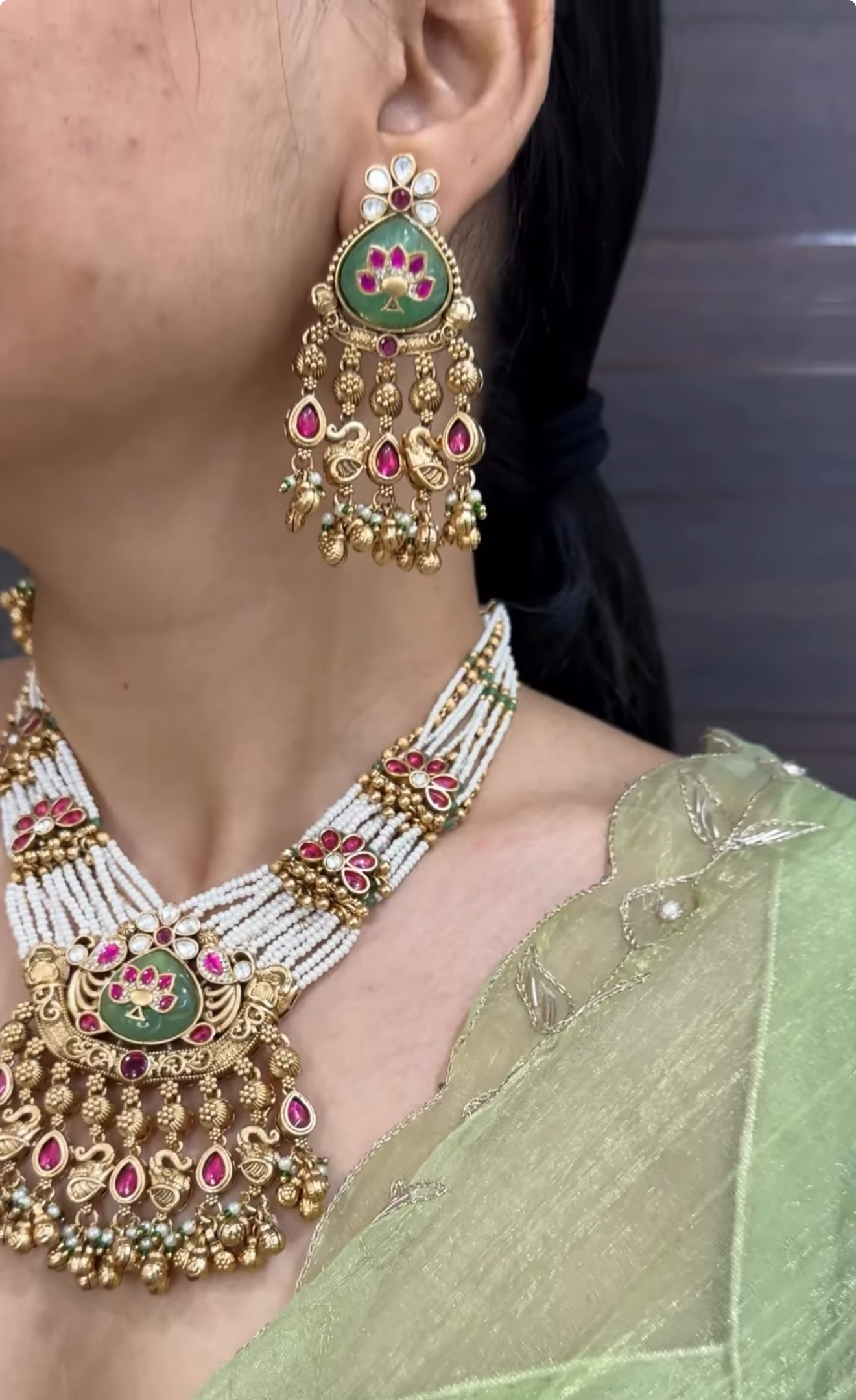 Abhigana Antique Designer Necklace Set