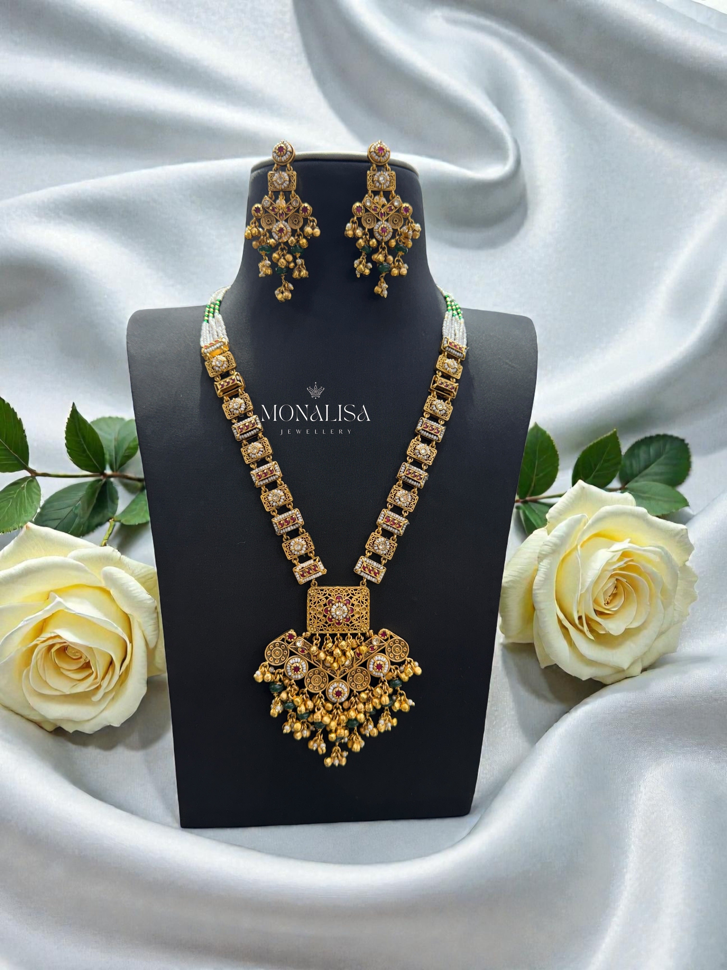 Nemli Antique designer long Necklace Set