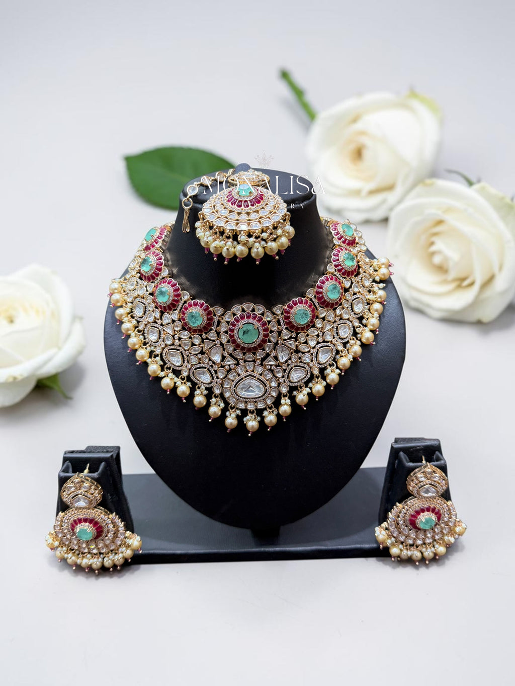 Thara Polki Designer Necklace Set
