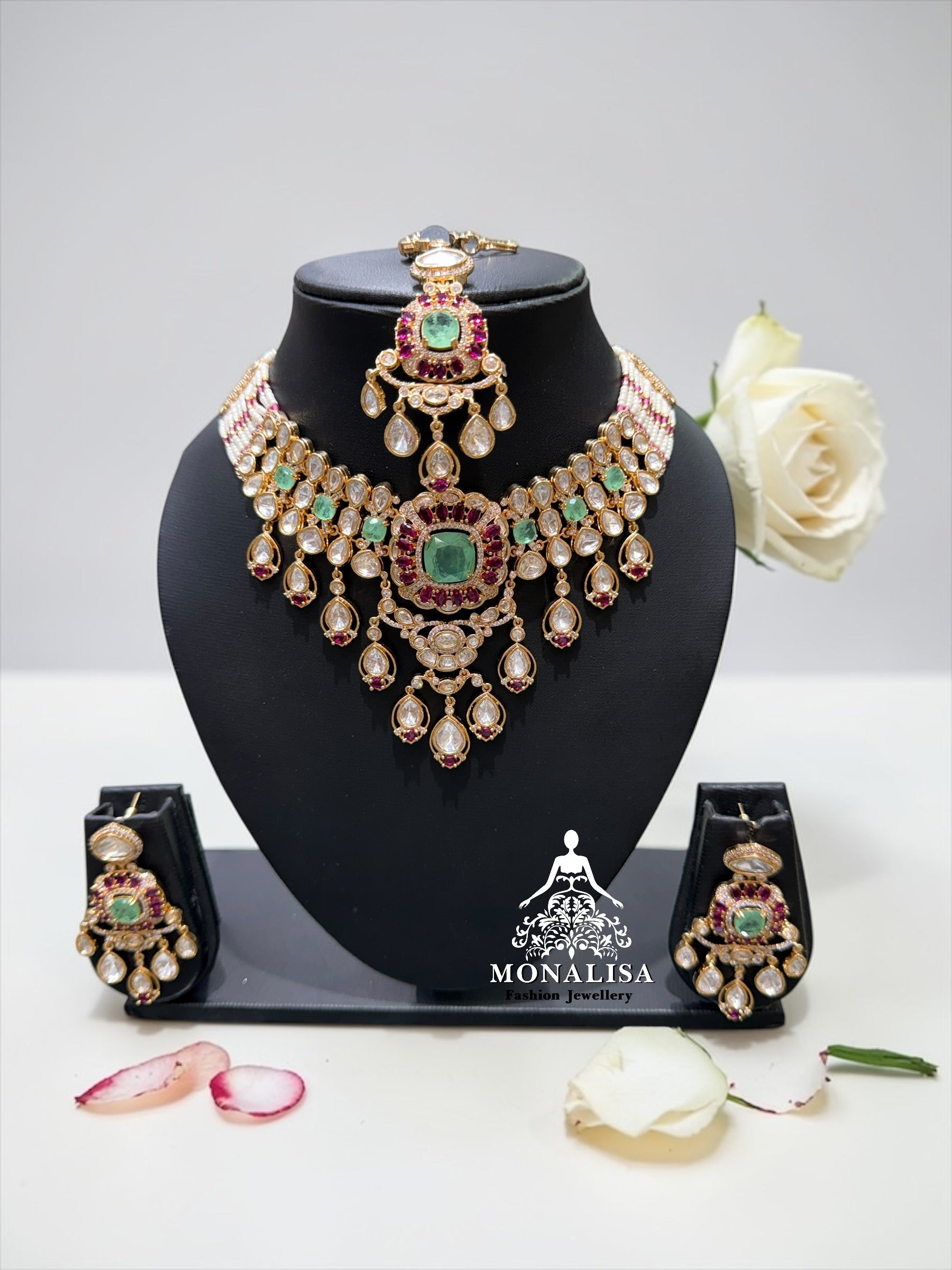 Ratnamani Polki Designer Necklace Set